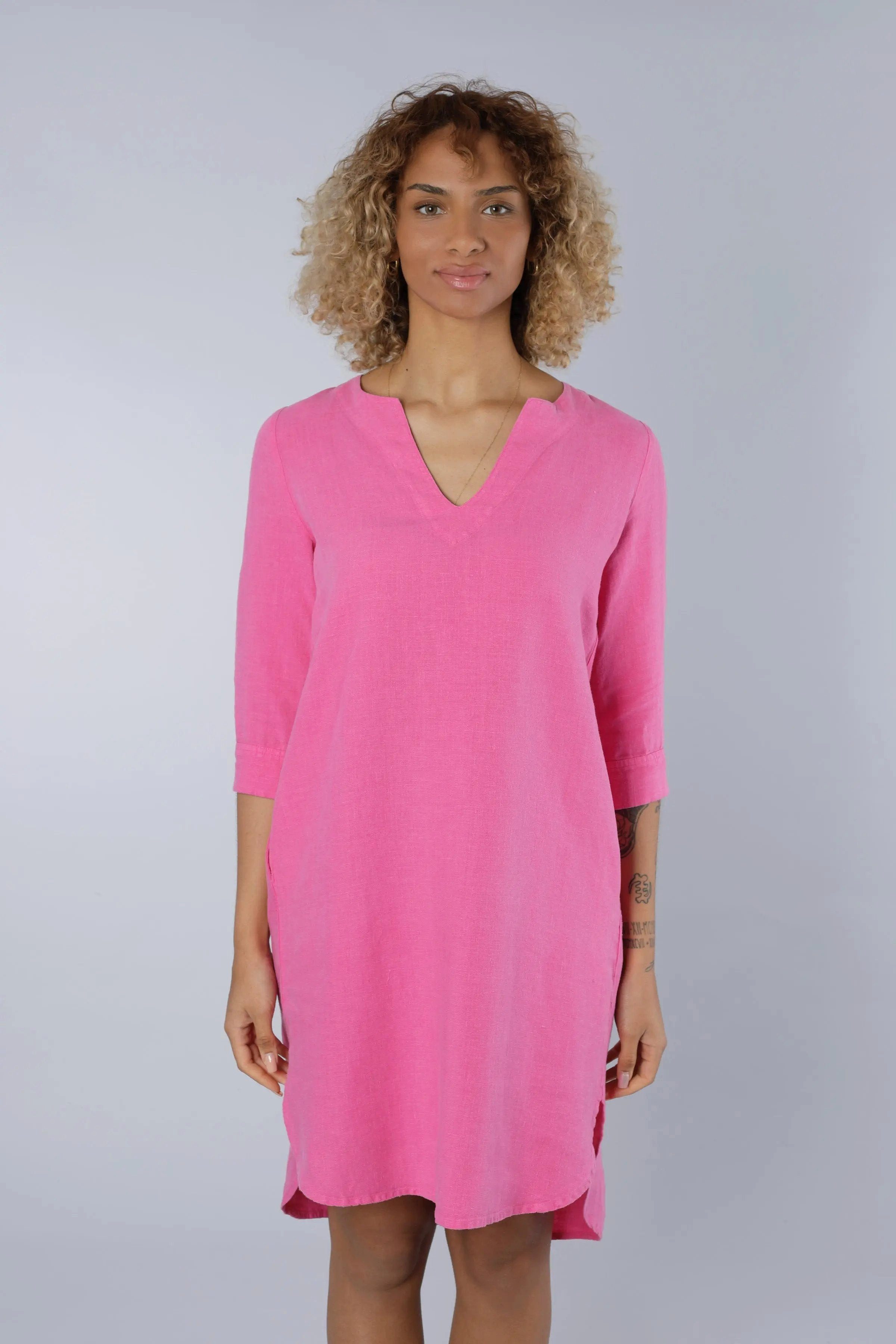 NADINE H Sommerkleid Leinenkleid PINK günstig online kaufen