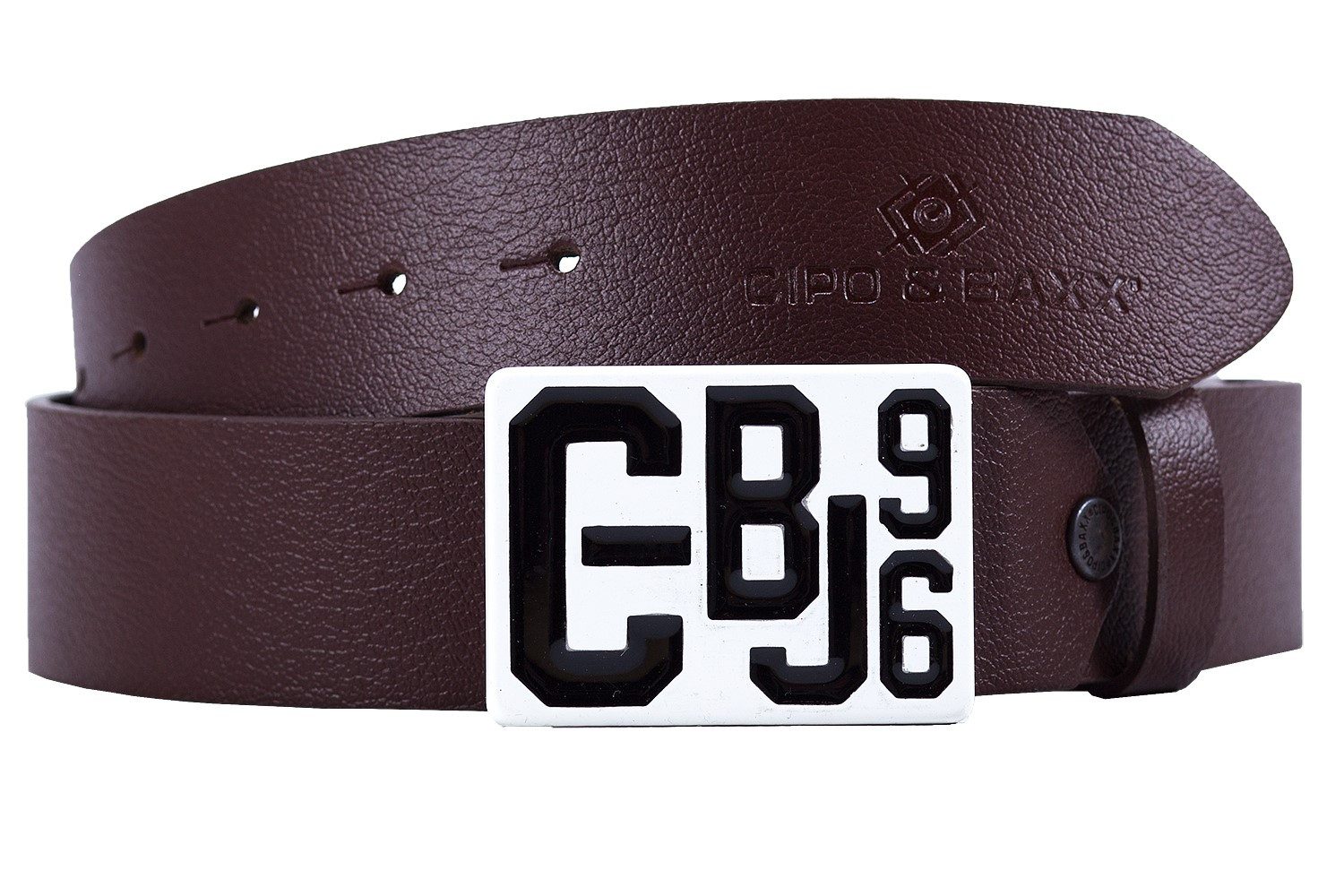 Cipo & Baxx Ledergürtel Cipo & Baxx Herren Gürtel CG149 (1-St) Im casual Look mit farblich anderer Schnalle