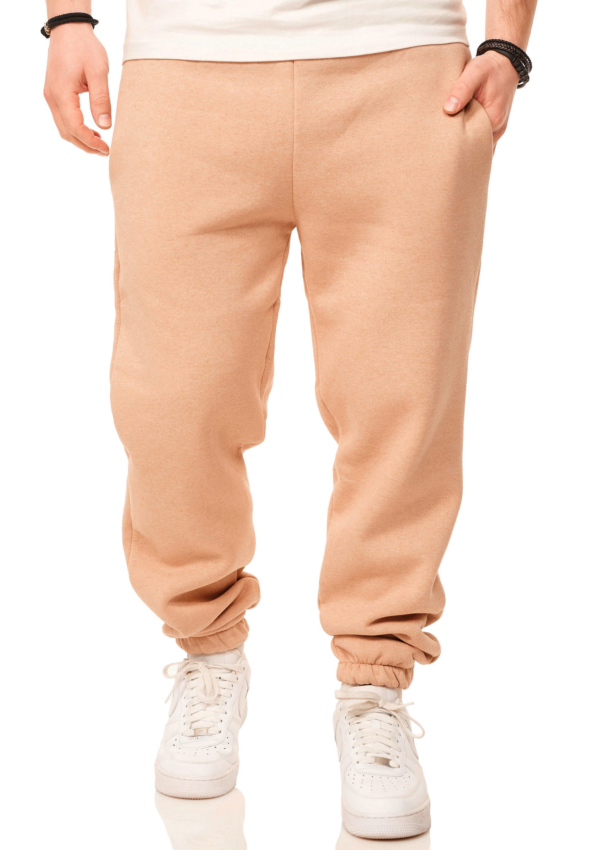 DAILY COTTON Jogginghose im Straight-Fit als Lange Trainingshose Sweatpants Herren Freizeithose mit Bündchen aus Baumwolle