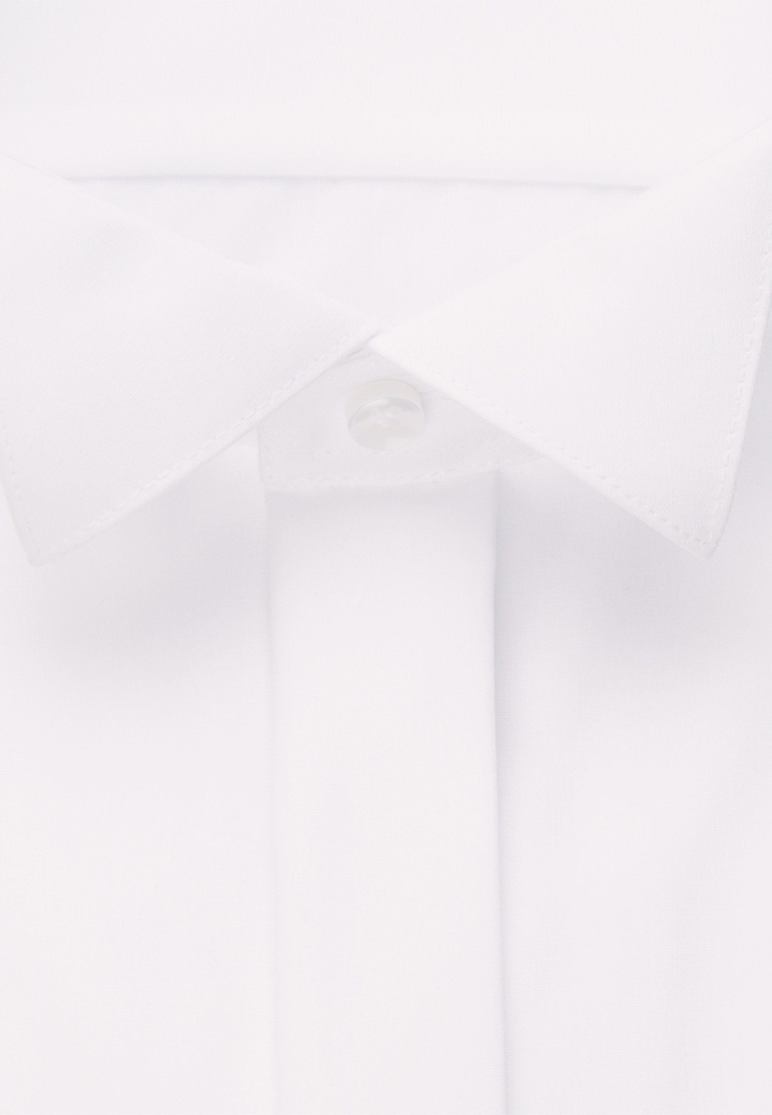 Slim Langarm Slim Kläppchenkragen Weiß Uni seidensticker Smokinghemd