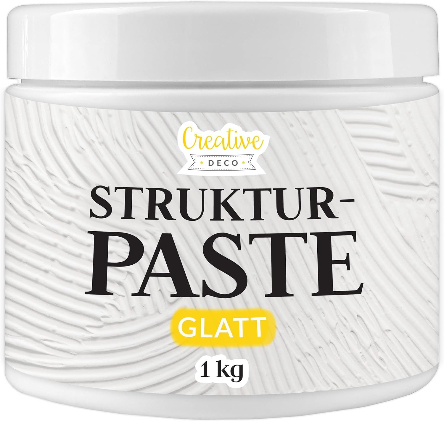 Malpaste Strukturpaste 1 kg Weiße Spachtelmasse für Acrylmalerei Modellierpaste