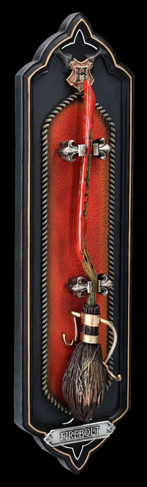 Figuren Shop GmbH Wanddekoobjekt Wandrelief Harry Potter - Besen Feuerblitz - Wanddeko Fantasy