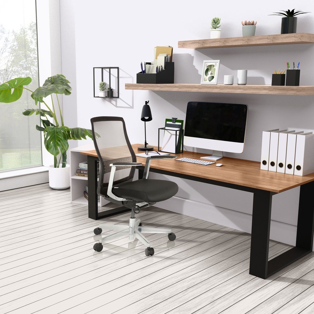 FOUNTAINE High Drehstuhl Bürostuhl End ergonomisch OFFICE hjh PRO Stoff/Netzstoff St), Schreibtischstuhl (1