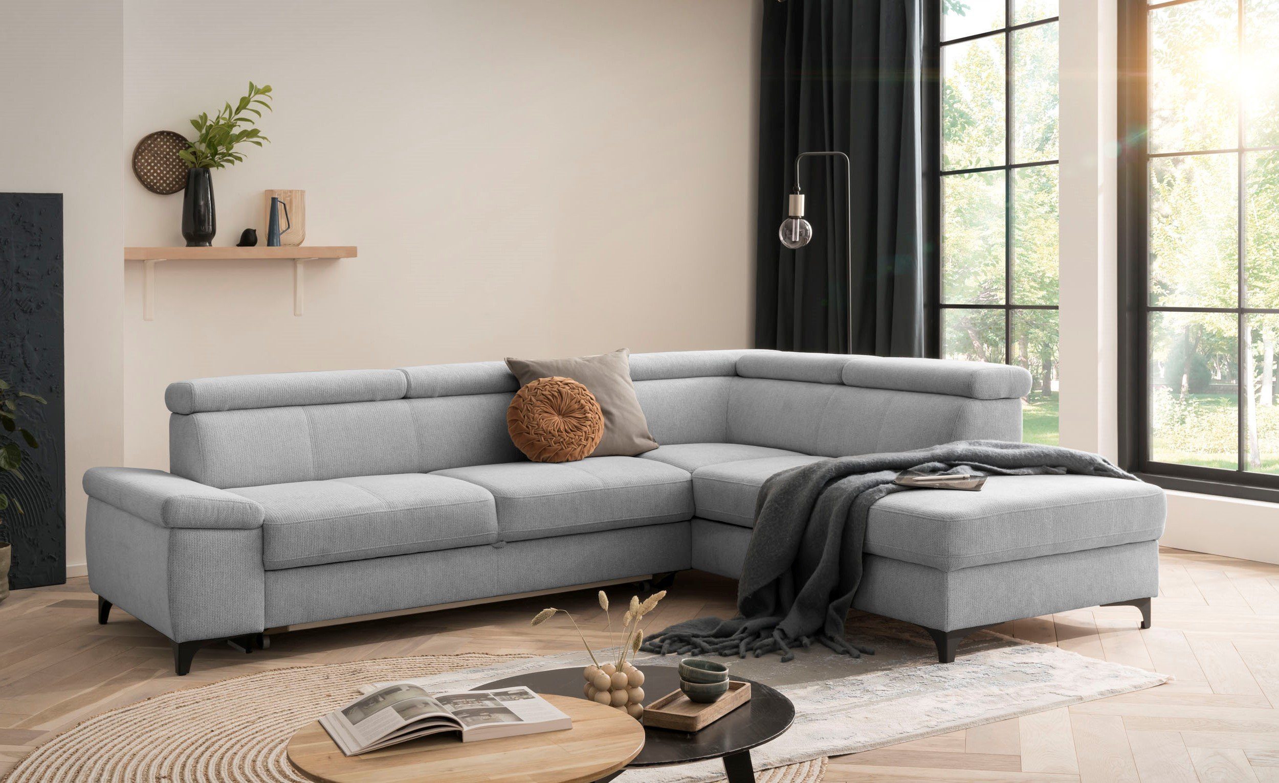 XDREAM Ecksofa Samos, mit Schlaffunktion, Bettkasten günstig online kaufen