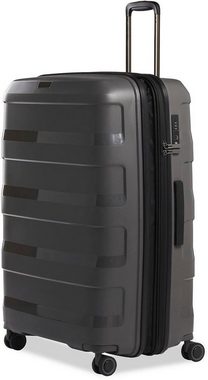 Stratic Hartschalen-Trolley Straw + L, dark grey, 4 Rollen, Reisekoffer großer Koffer Aufgabegepäck TSA-Zahlenschloss