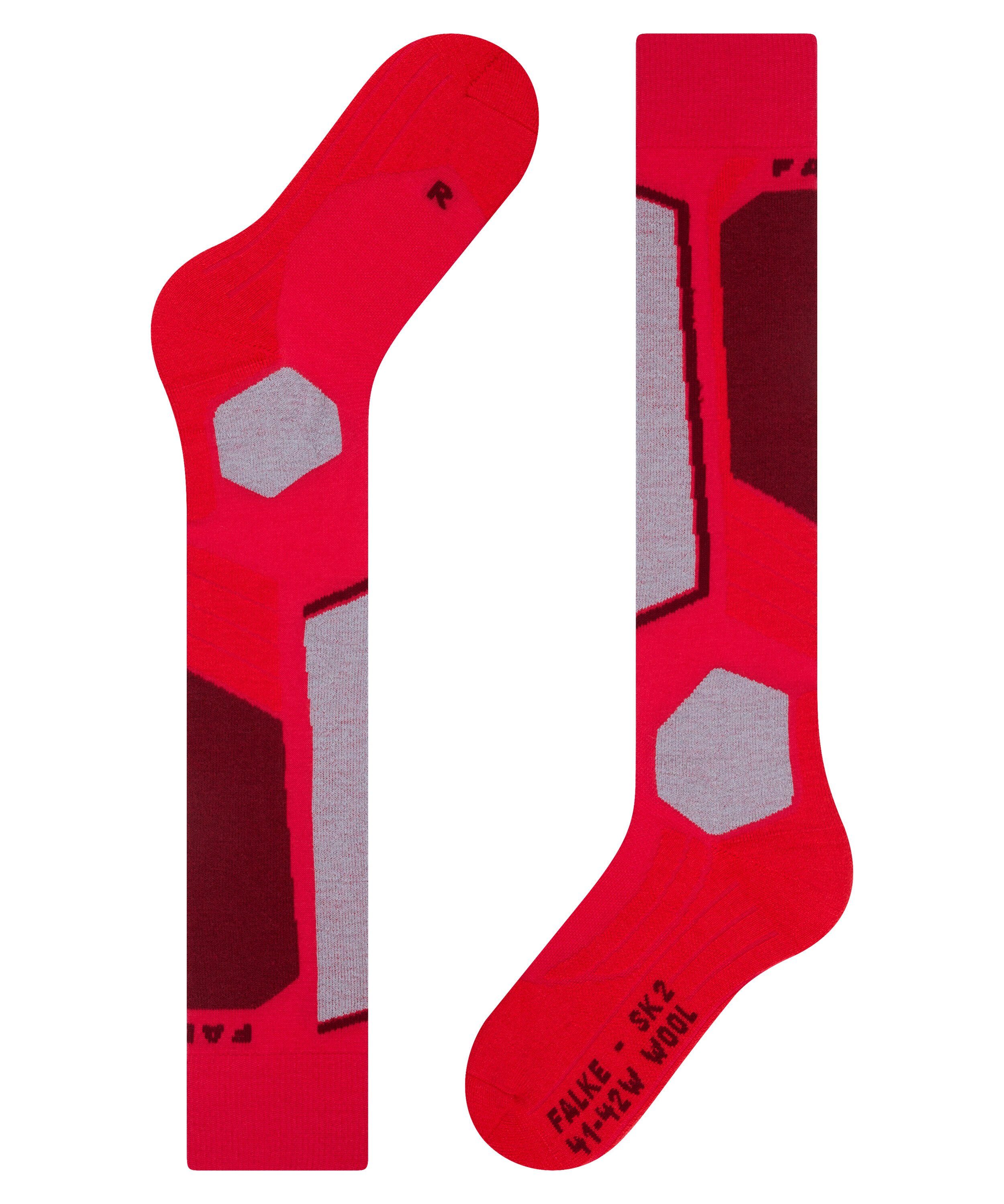 FALKE Skisocken SK2 Intermediate (1-Paar) Kontrolle mittelstarker Polsterung rose (8680) für und Komfort mit Wool