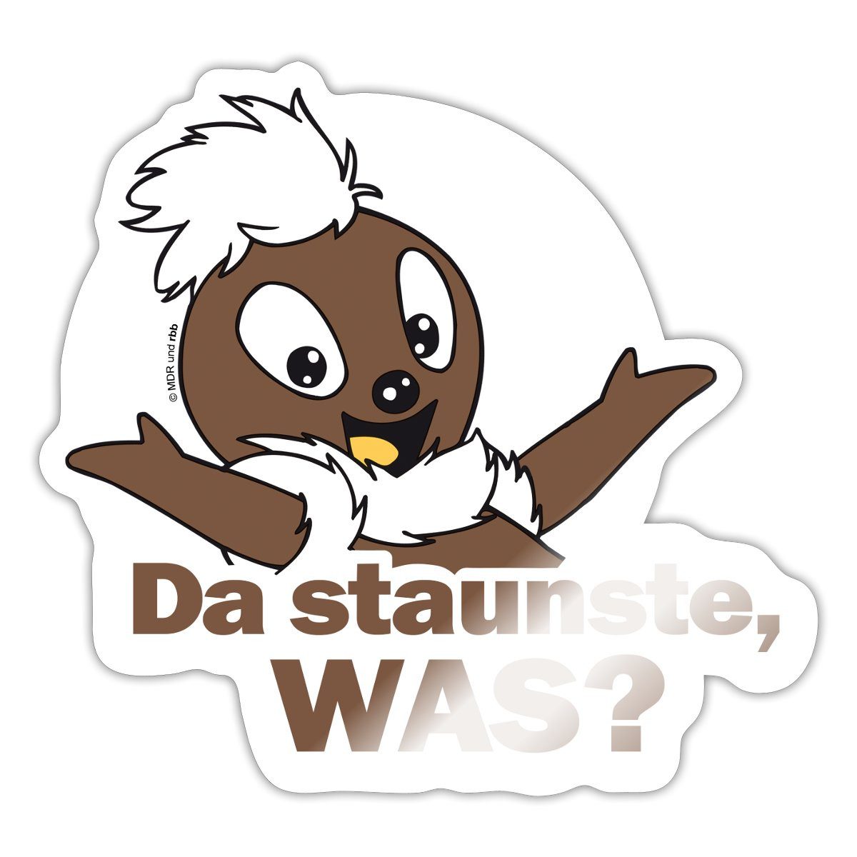 Spreadshirt Aufkleber Sandmännchen Pitti Da Staunste Was Sticker Aufkleber