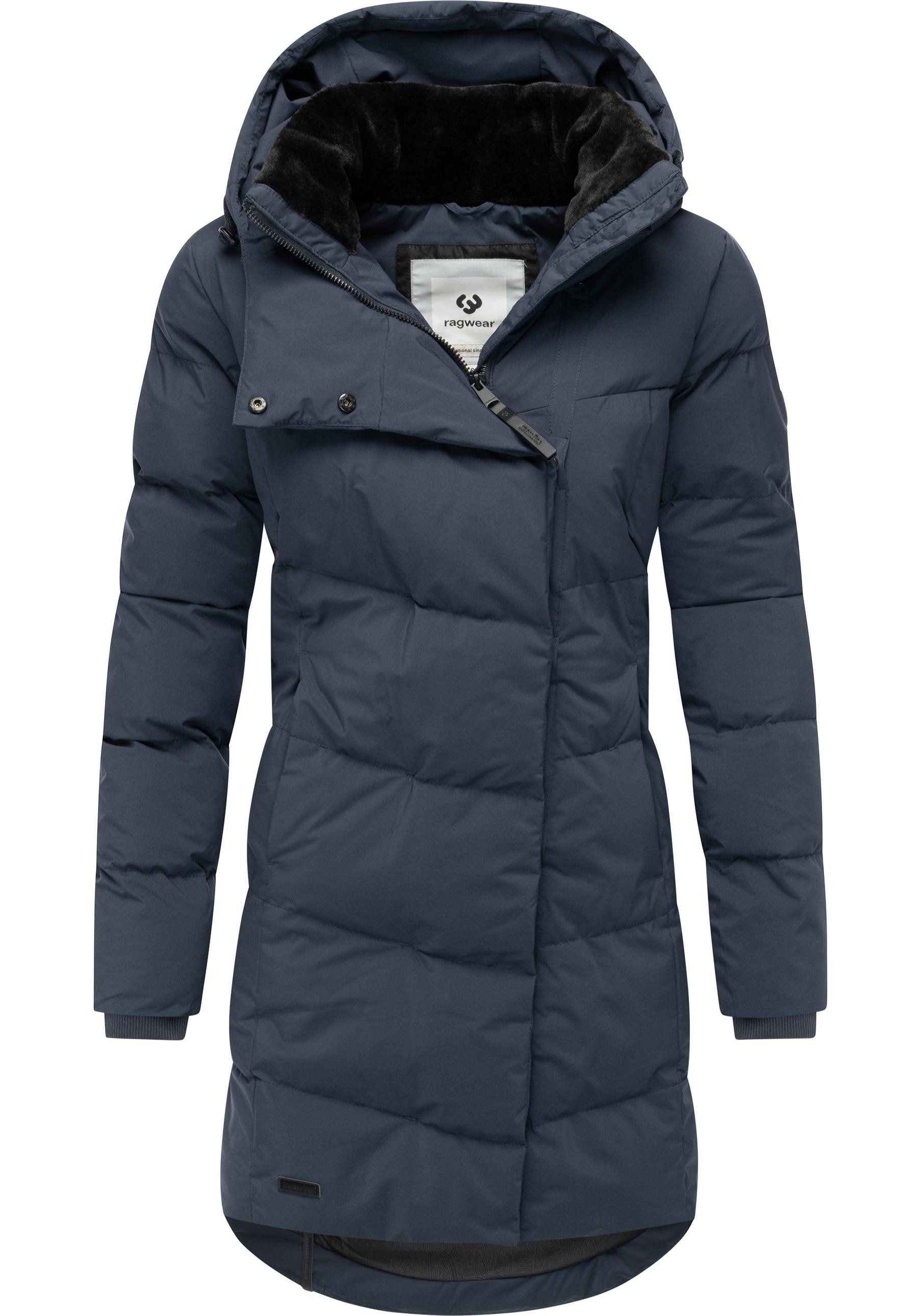 Ragwear Wintermantel Pavla Soft YOUMODO Wasserdichter Steppmantel mit Fleecekragen