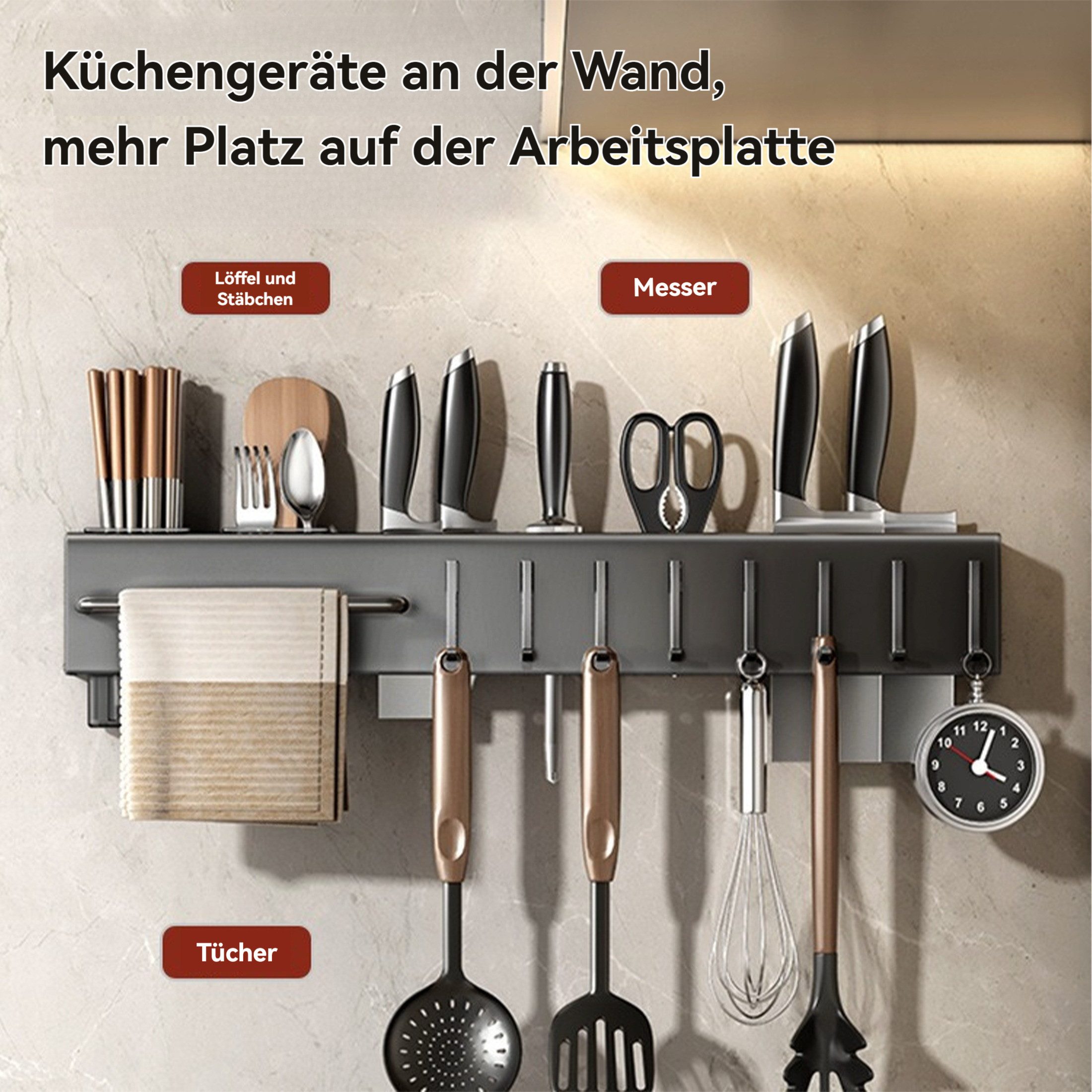 Masbekte Küchenregal Messerhalter, Küchenorganizer-Set, Küchenorganizer, mi günstig online kaufen