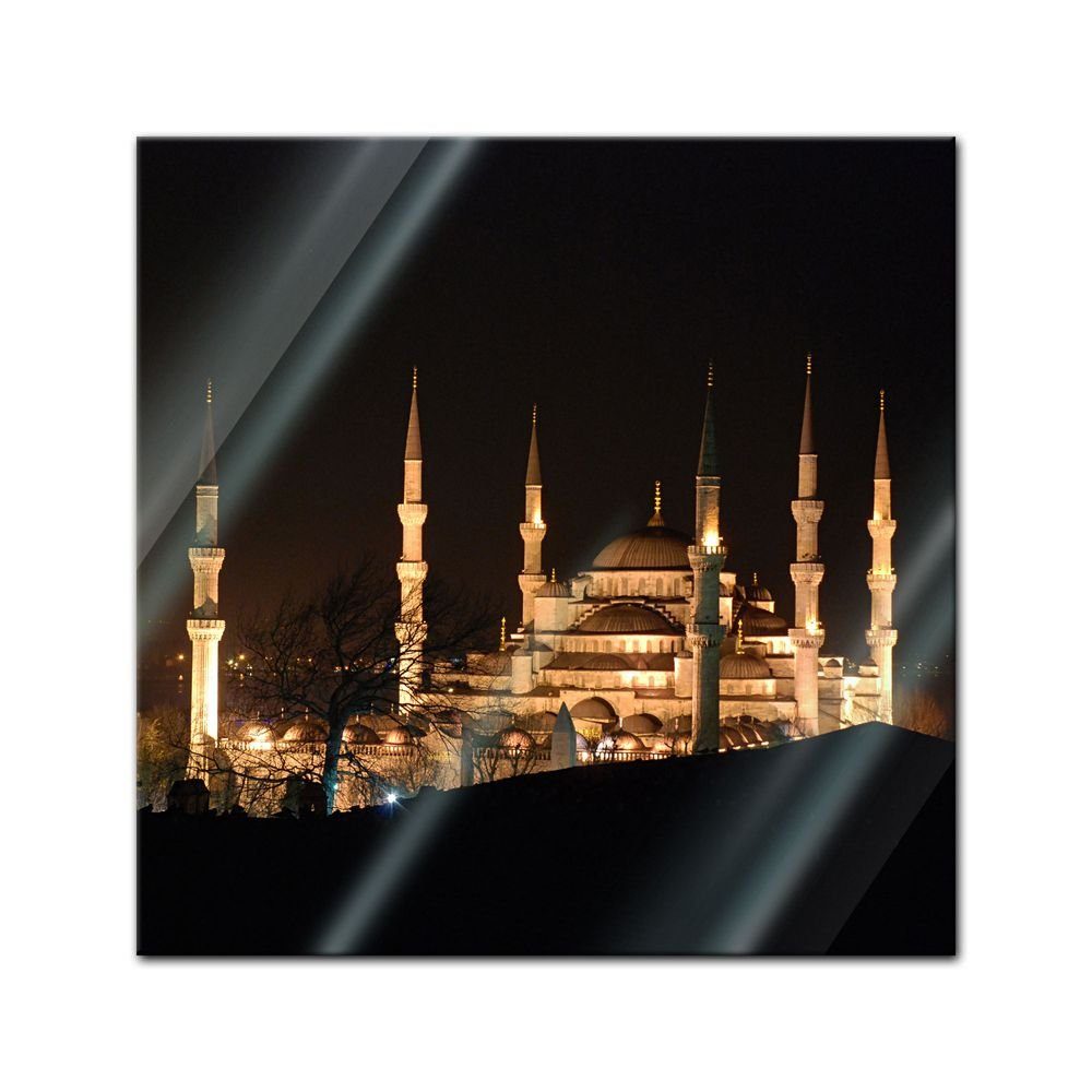 Bilderdepot24 Glasbild, Moschee bei Nacht