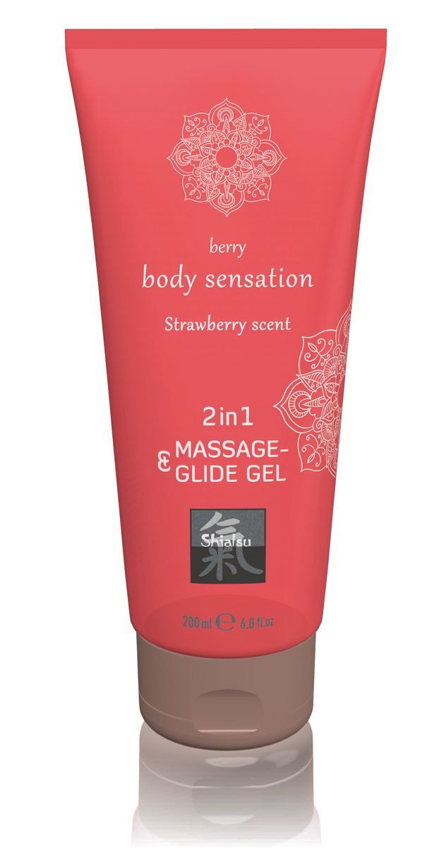Shiatsu Gleitgel Massage- & Glide Gel 2 in 1 - Aardbei