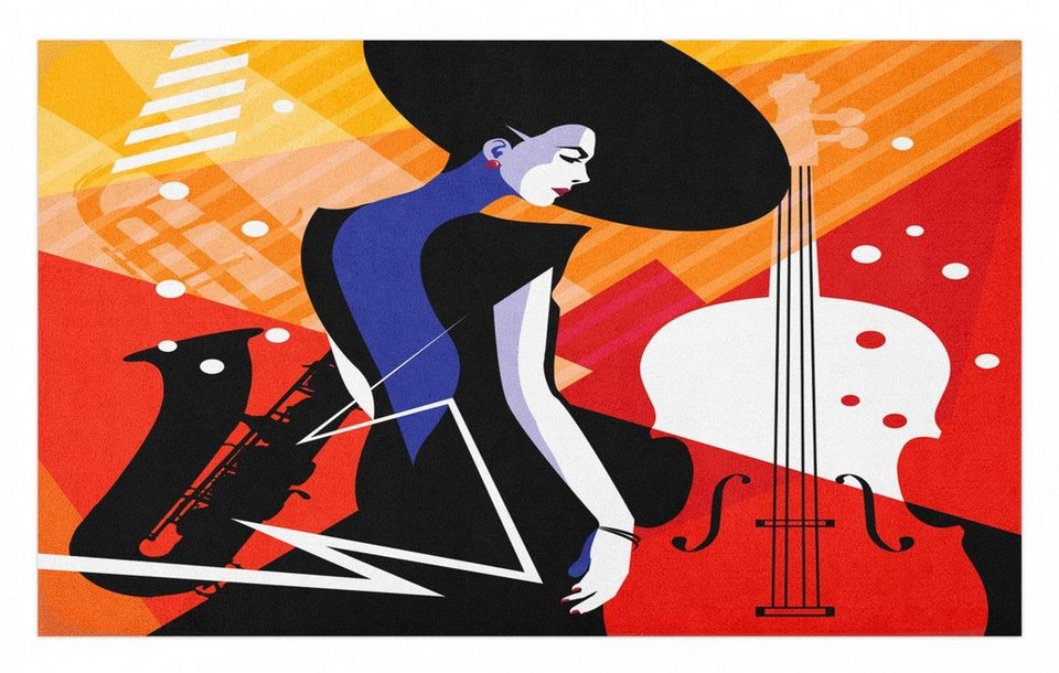 Outdoorteppich »Dekorative Polyester Bodenmatte mit rutschfesten Träger