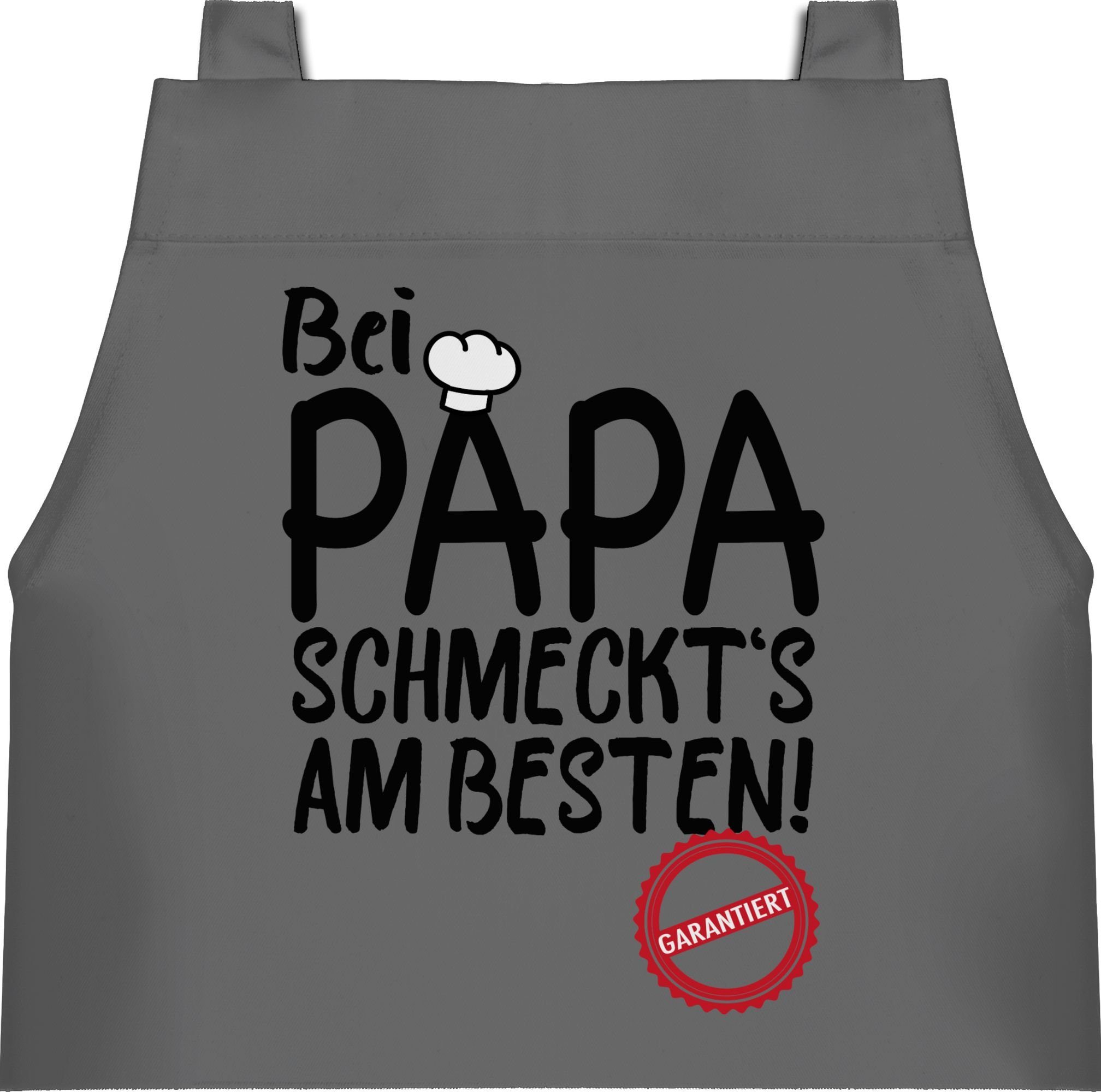 Shirtracer Kochschürze Bei Papa schmeckts am besten I Geschenk Papa I Weihn günstig online kaufen