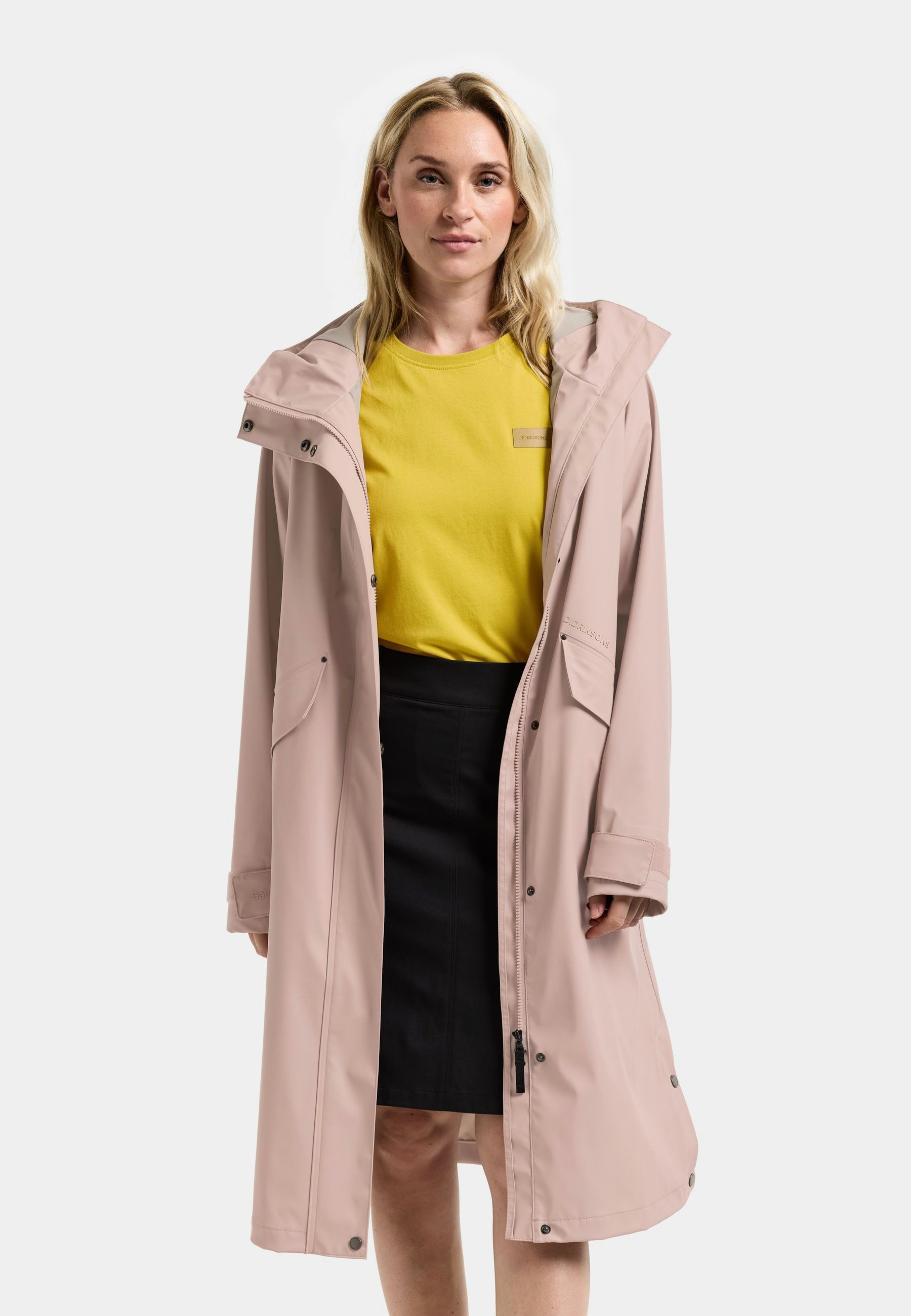 Didriksons Regenmantel Damen Regenjacke Wasserdicht MELINDA mit Kapuze mit Taschen