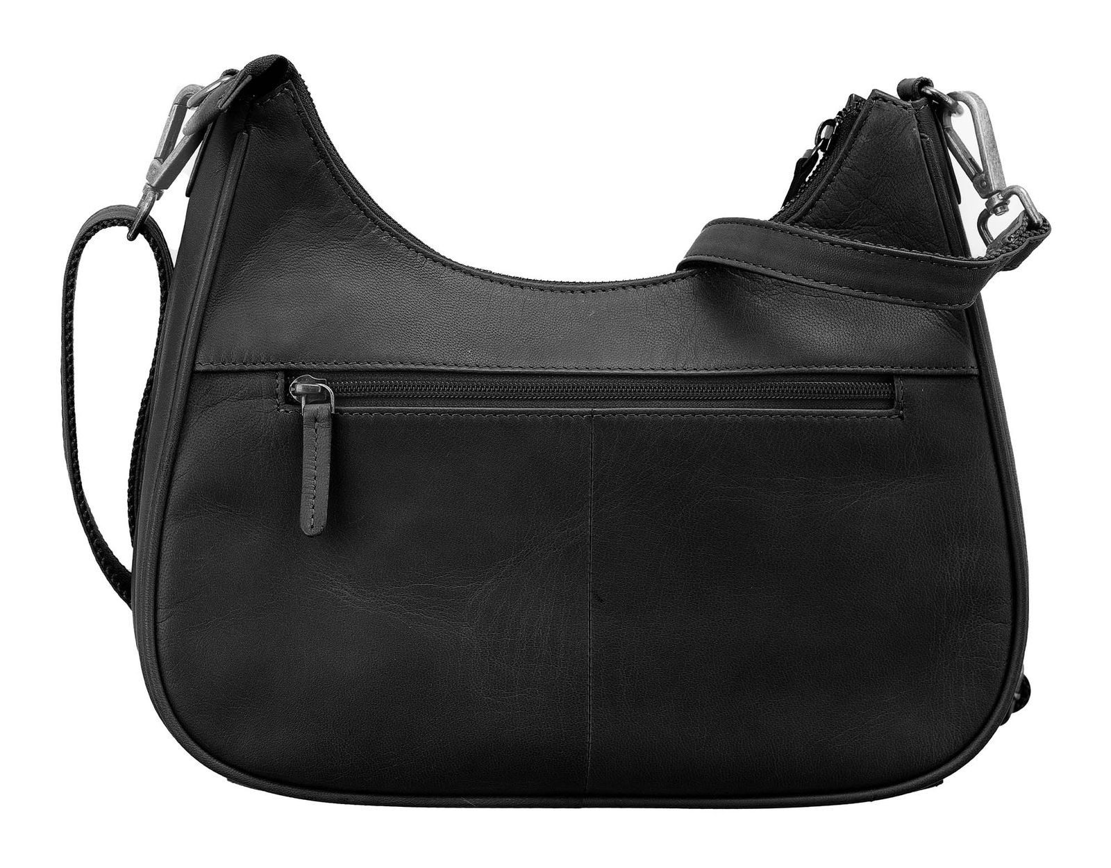 Greenburry Umhängetasche Hobobag, aus echtem Ziegenleder