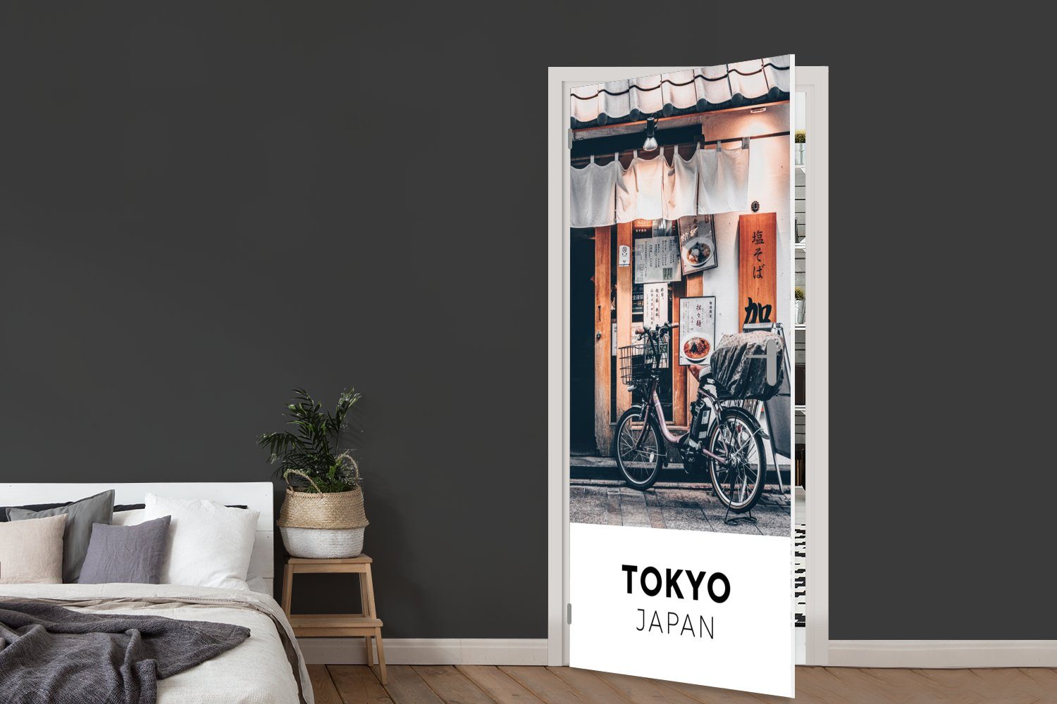 MuchoWow Türtapete Tokio - St), Türaufkleber, bedruckt, 75x205 - Matt, Restaurant, Tür, cm für (1 Fototapete Japan