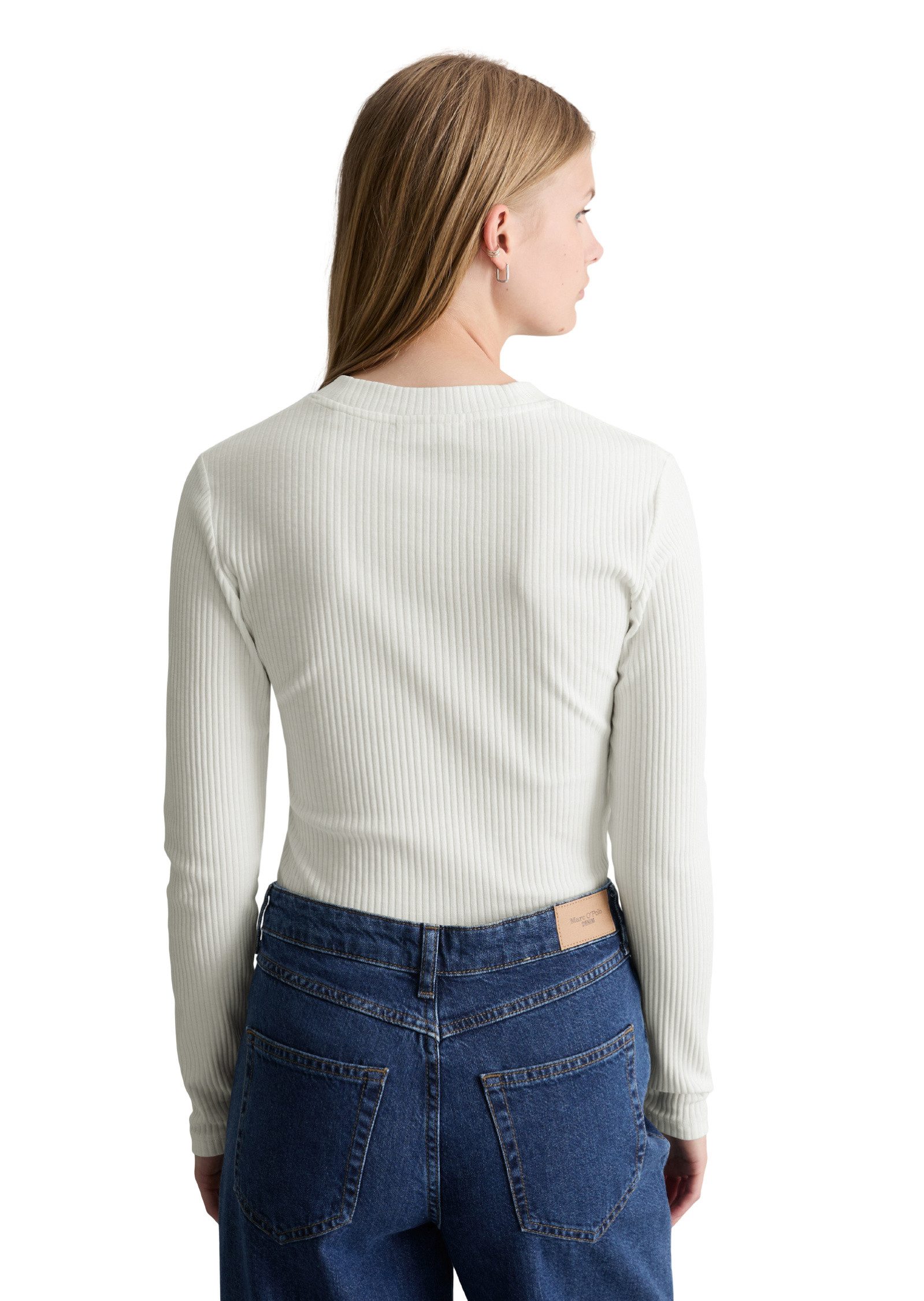 Marc O'Polo DENIM Langarmshirt aus Rippjersey