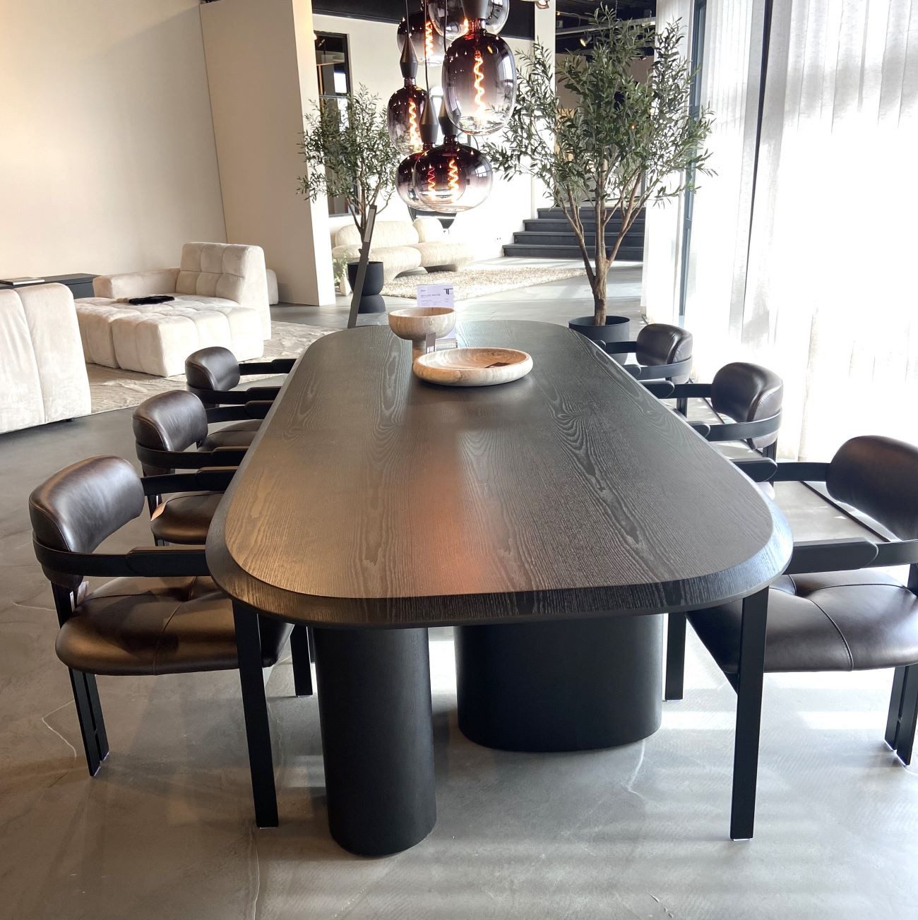 Maison ESTO Esstisch LUDGER Esszimmertisch schwarz oval Eiche, schwarz lack günstig online kaufen