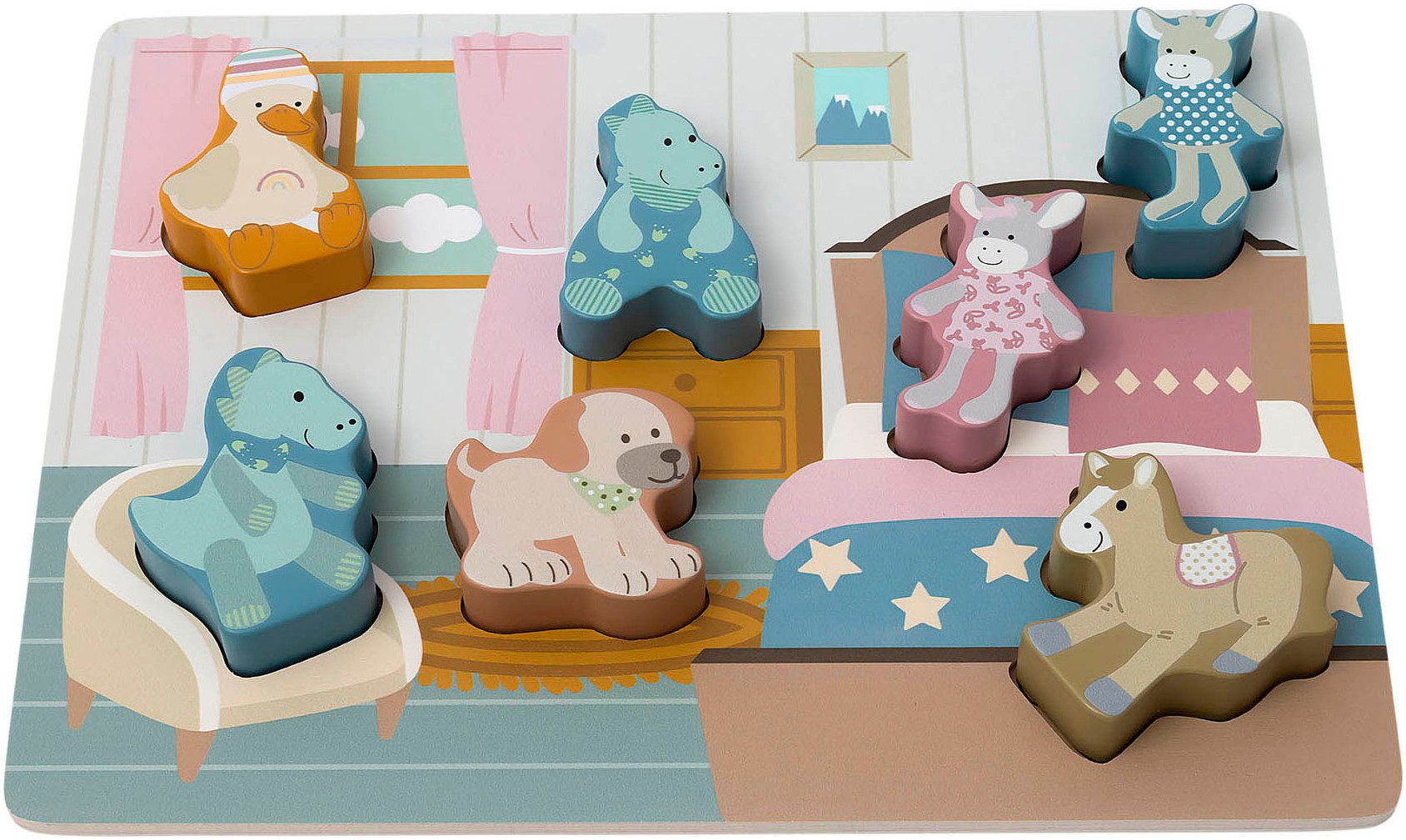 Sterntaler® Steckpuzzle Sterntaler Freunde Holzpuzzle, 7 Puzzleteile, FSC® - schützt Wald