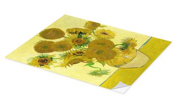 Posterlounge Wandfolie Vincent van Gogh, Fünfzehn Sonnenblumen II, Wohnzimmer Malerei