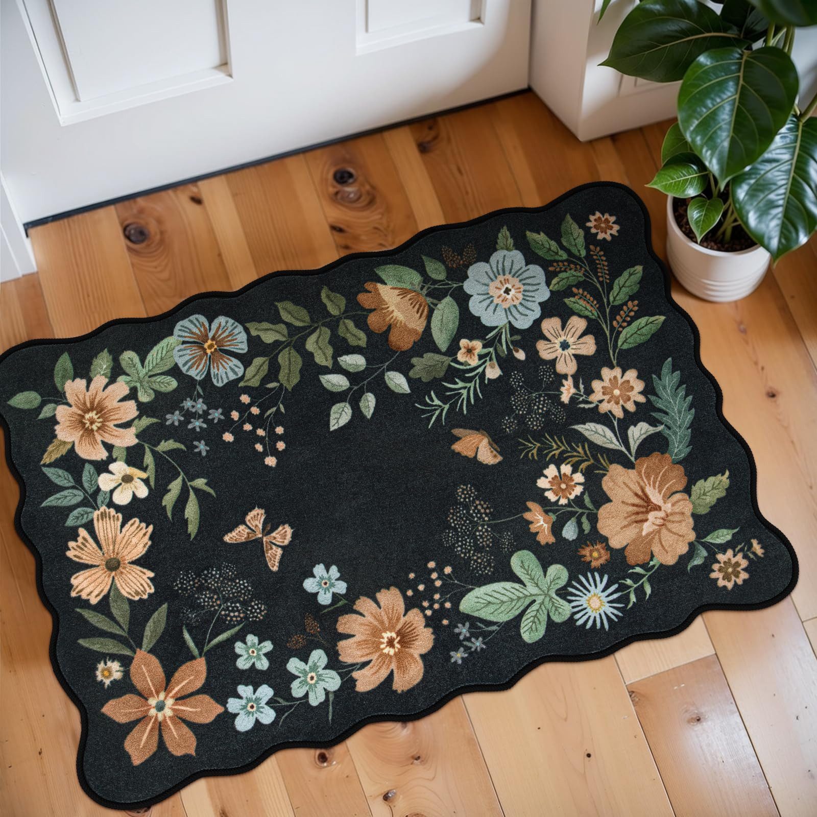 Coonoor Fußmatte Kleiner Floral Teppich, Rutschfest günstig online kaufen