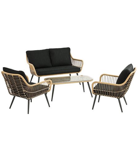 Dehner Gartenmöbelset »Lounge Venezia, 4teilig, inkl. Polster« online