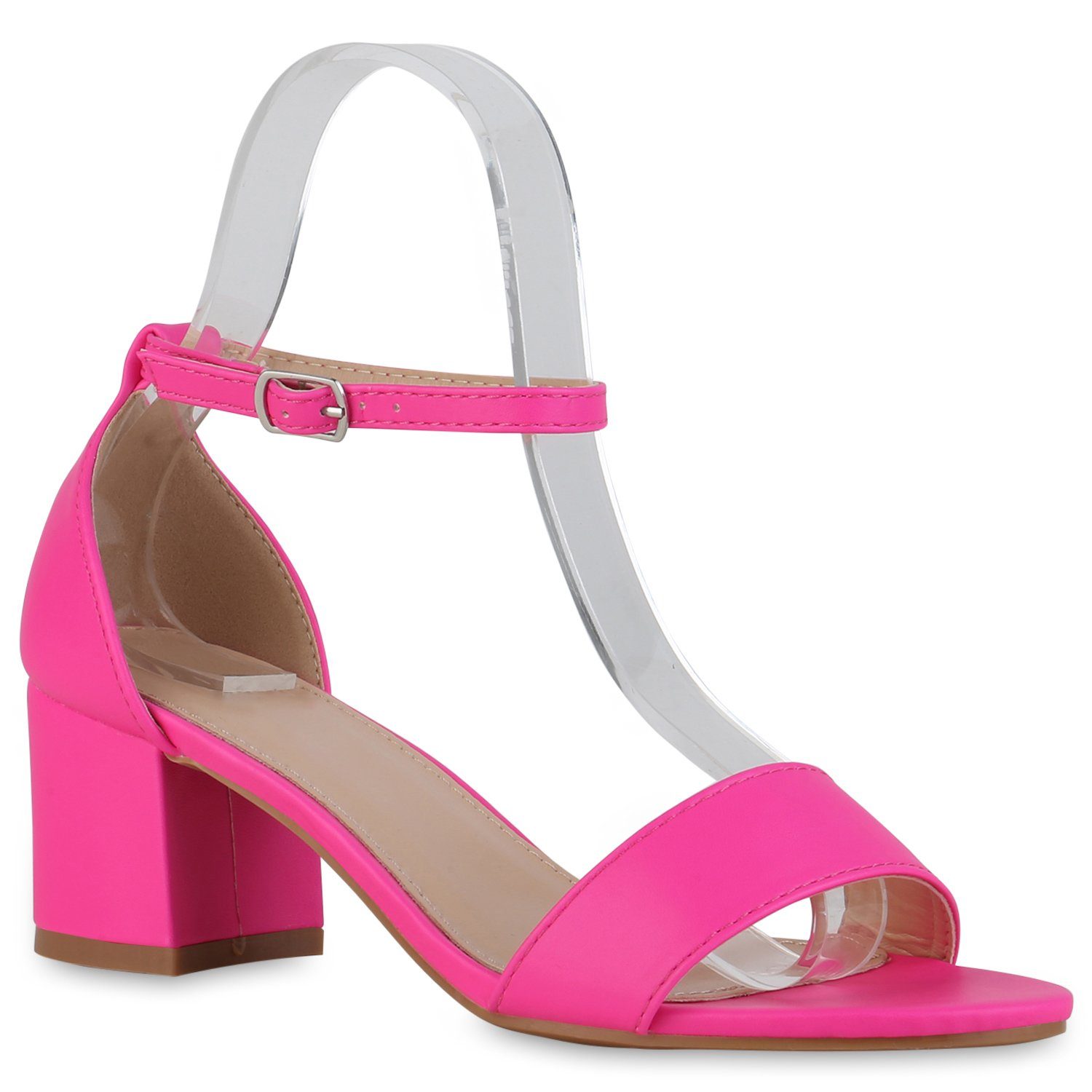 VAN HILL 838359 Riemchensandalette Schuhe Neon Pink