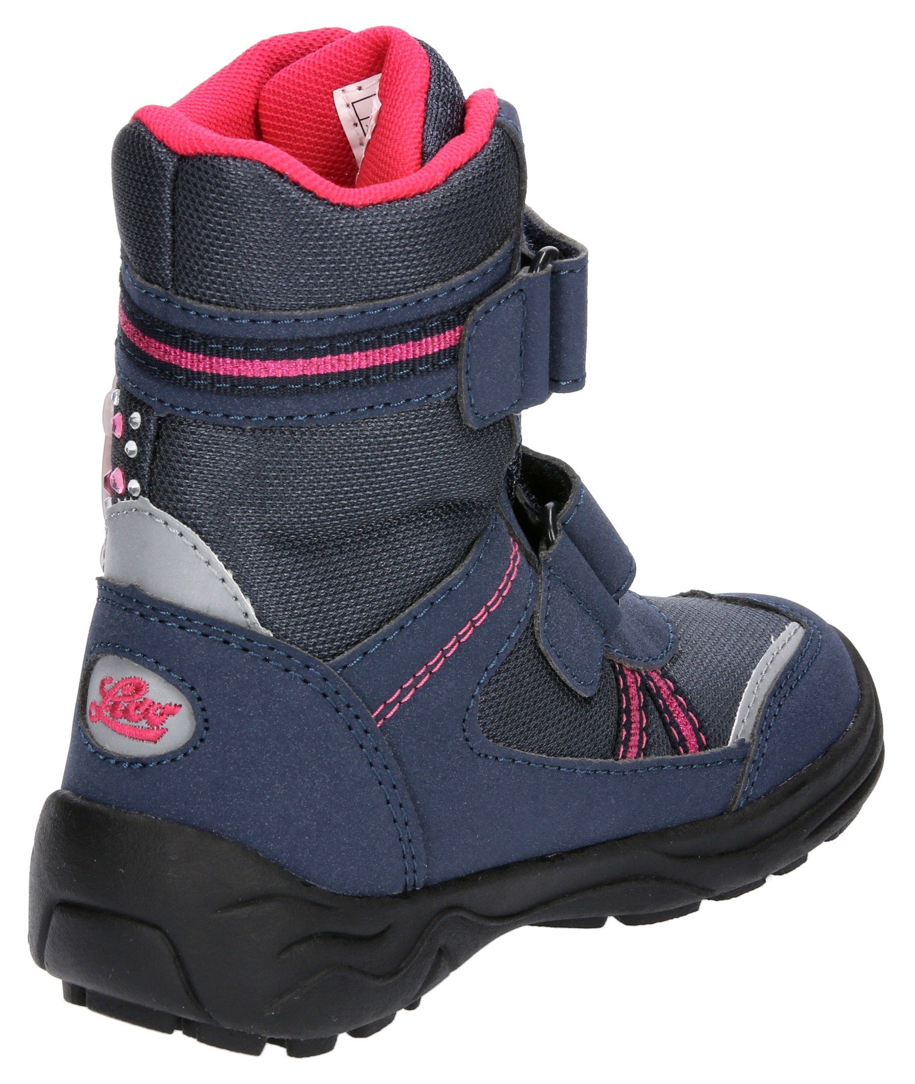 Lico Horse V Blinkschuh Winterstiefel mit TEX-Membrane, Blinkendes  Pferdemotiv mit Strasssteinchen