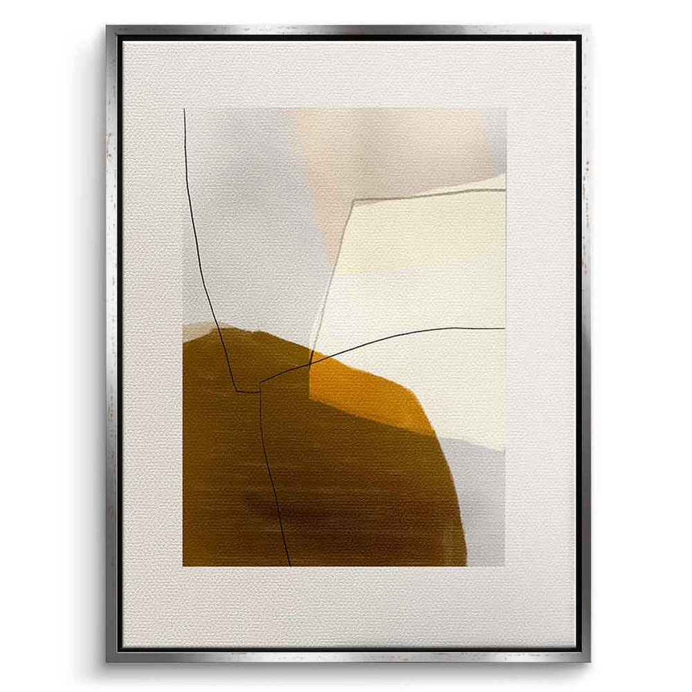 DOTCOMCANVAS® Leinwandbild Modern Abstract 01, Leinwandbild Modern Abstract 01 beige Wandbild Kunstdruck