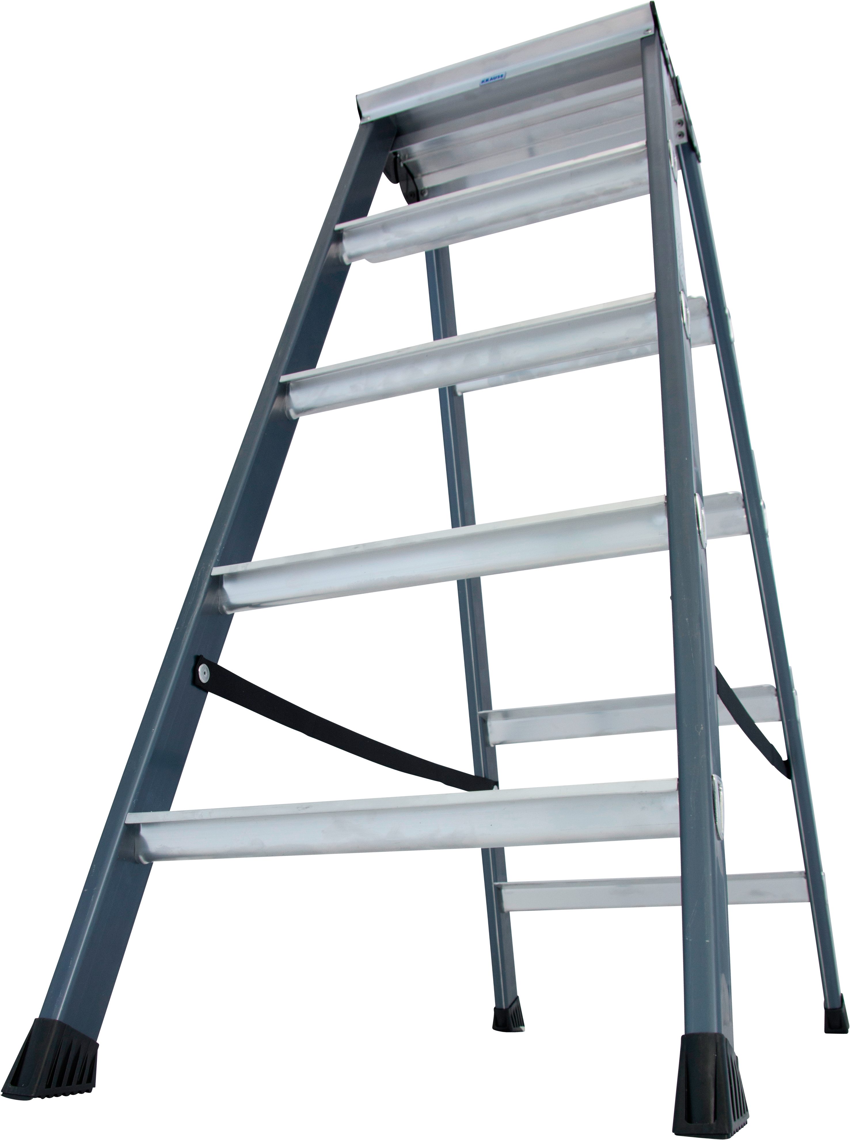 KRAUSE Doppelleiter SePro D, Alu eloxiert, 2x5 Stufen, Arbeitshöe ca. 263 cm