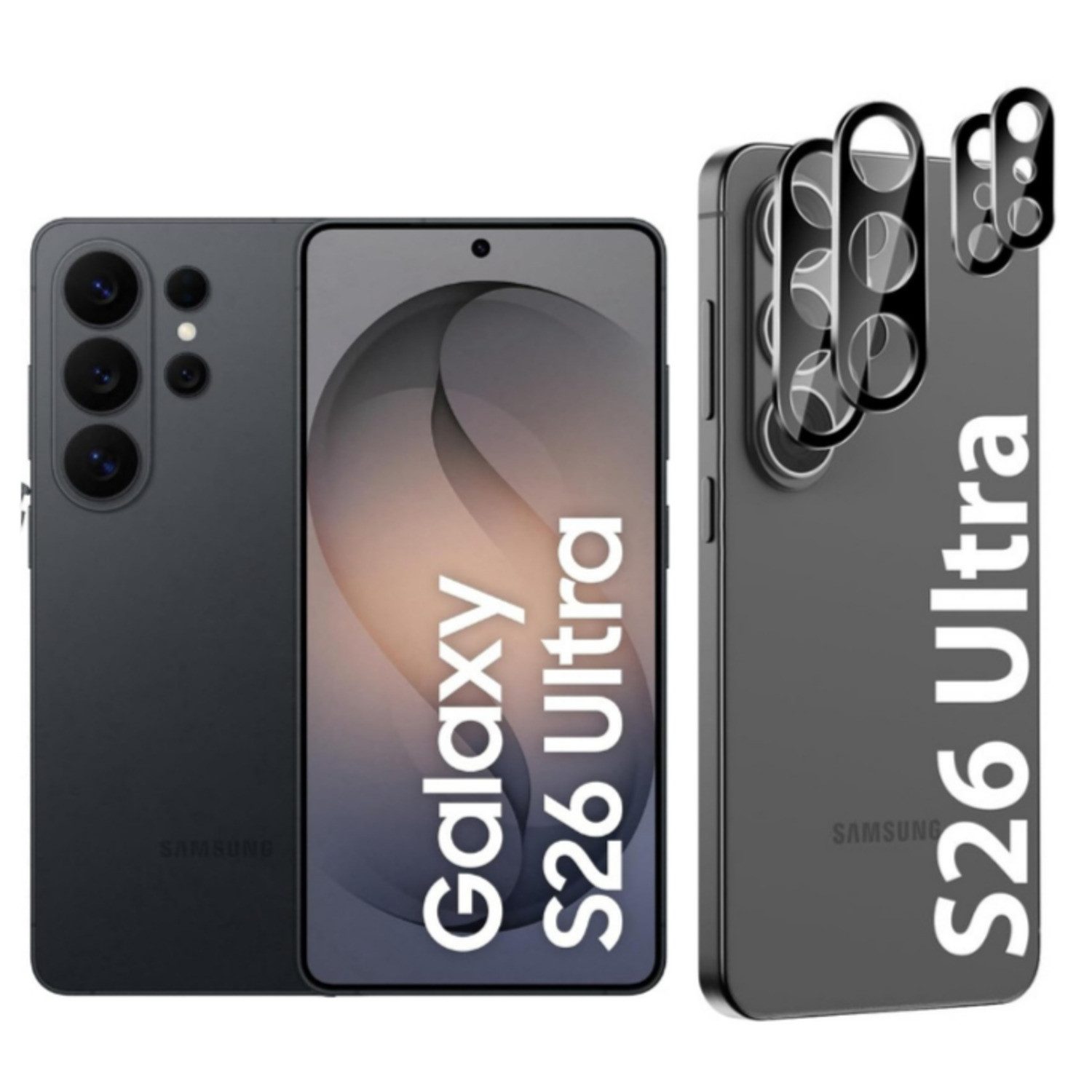 CLM-Tech Kameraschutzglas 2X für Samsung Galaxy S26 Ultra 6,9 Zoll, Linse 9H Glas - Folie kristallklar Panzerglas, 2 Stück, Kratzfest