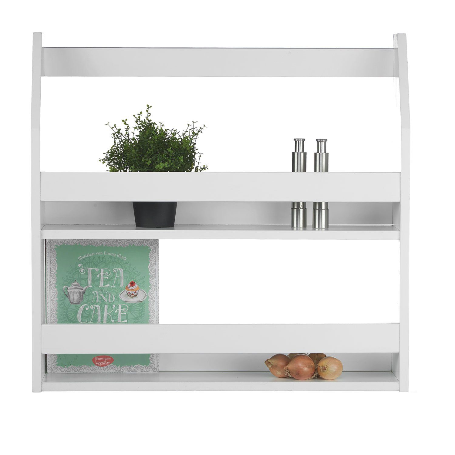 Homestyle4u Wandregal Regal Hängeregal Bücherregal Holzregal Holz Weiß für Hochbett Ablage
