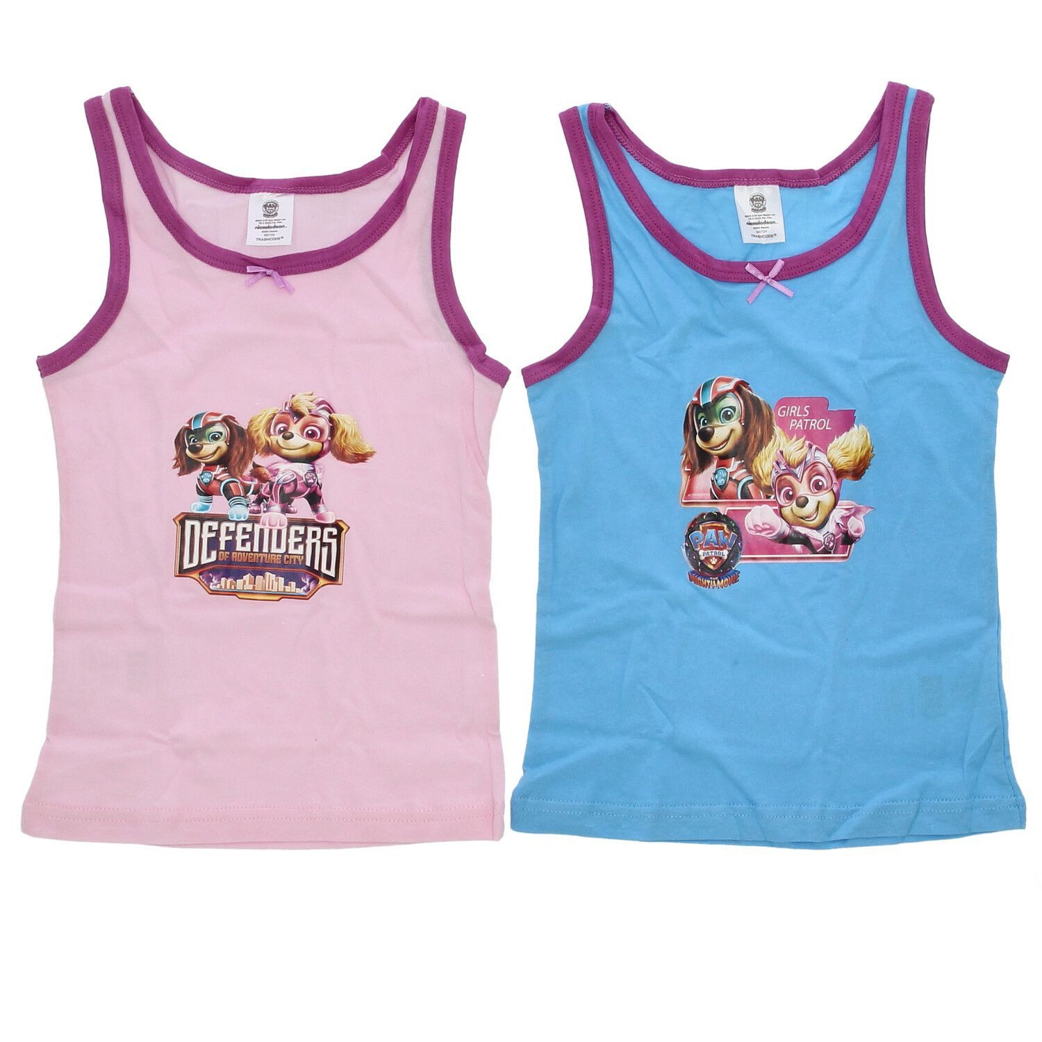 PAW PATROL Unterhemd Paw Patrol Mädchen Unterhemd 2er Set perfekt für den täglichen Spaß
