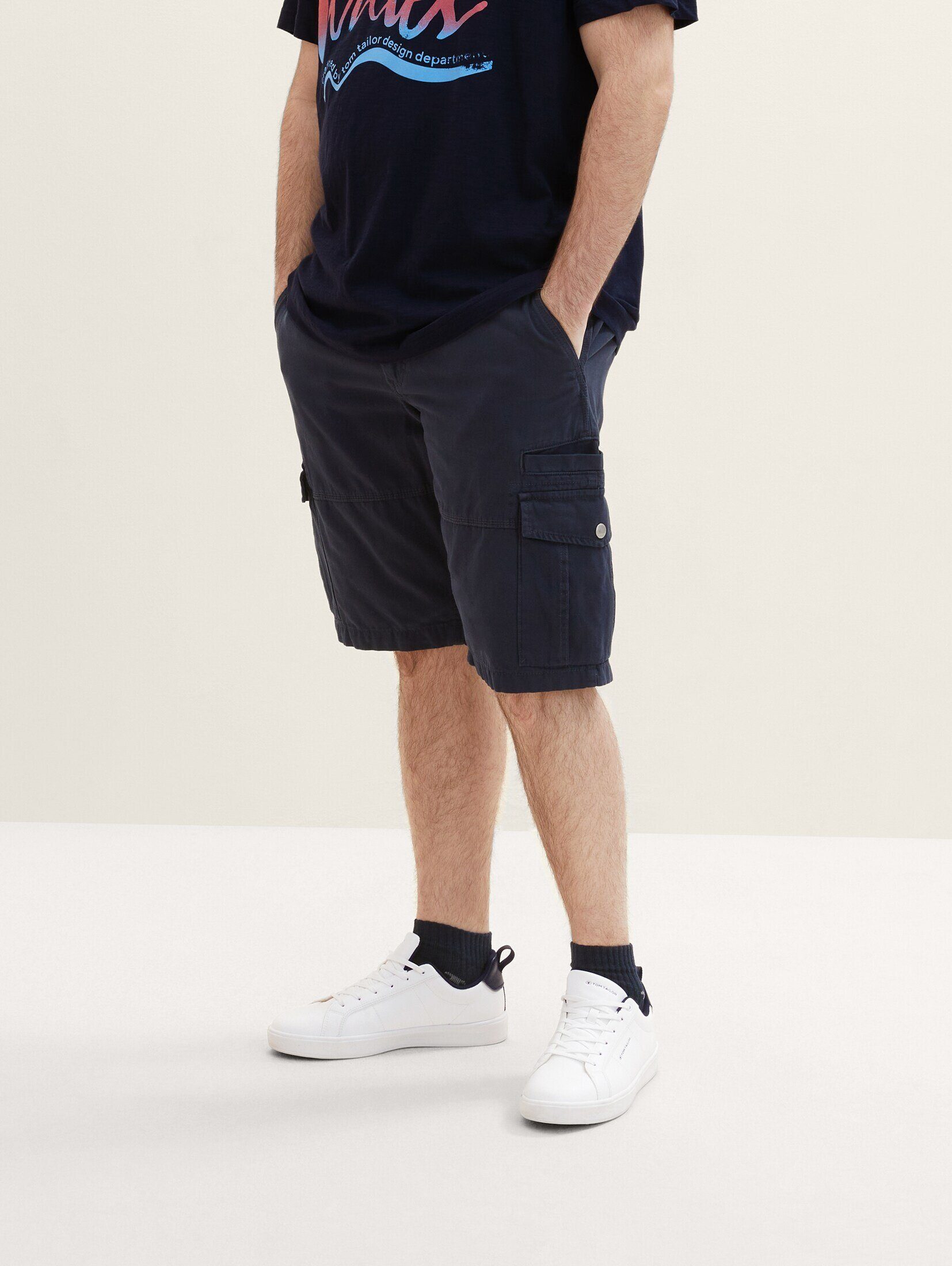 TOM TAILOR captain - sky blue Cargo Plus PLUS Bermudas Shorts