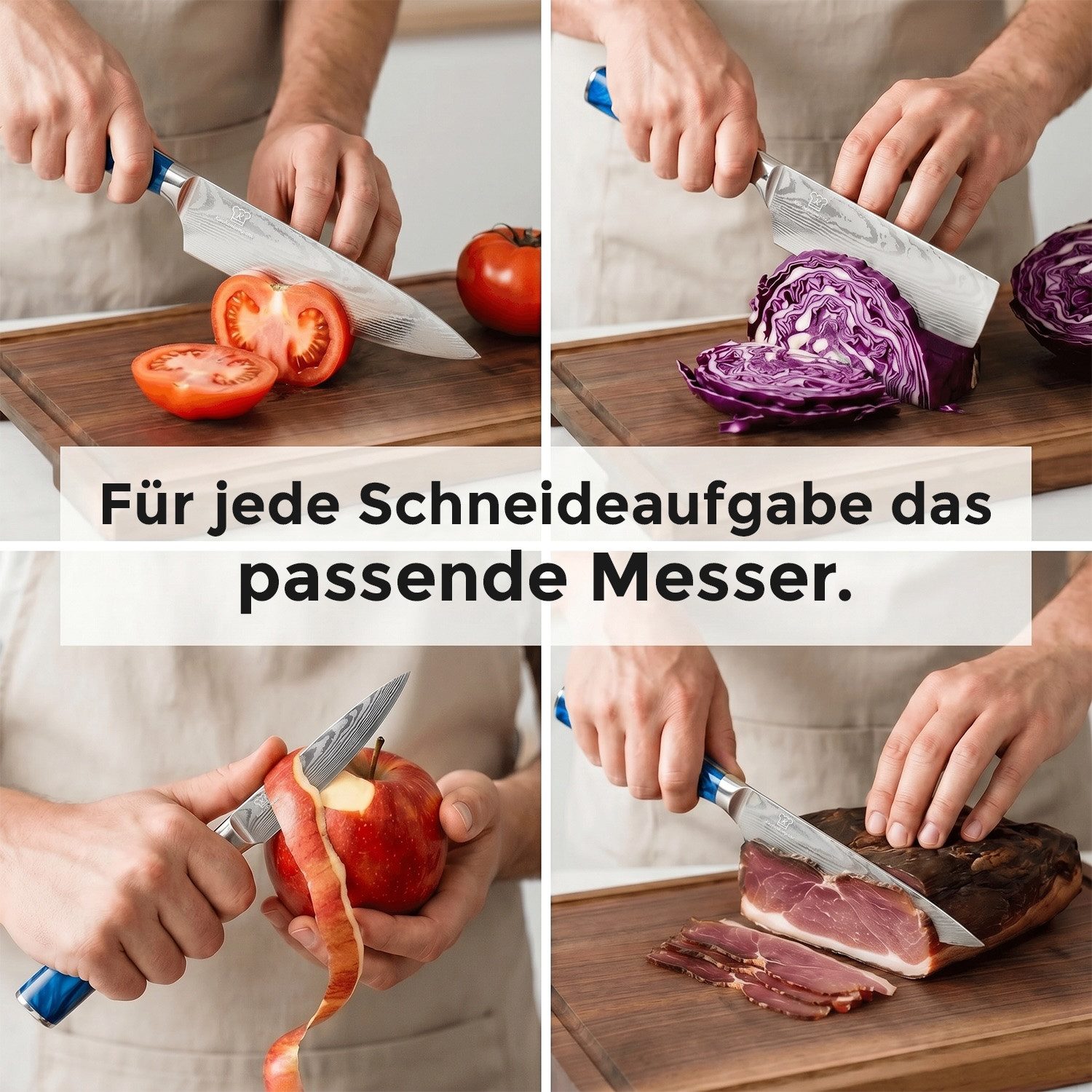 Küchenkompane Messer-Set Asiatisches Messerset Shiburu 8-teiliges Küchenmesser Set Premium (8-tlg) – Bild 5 von 5
