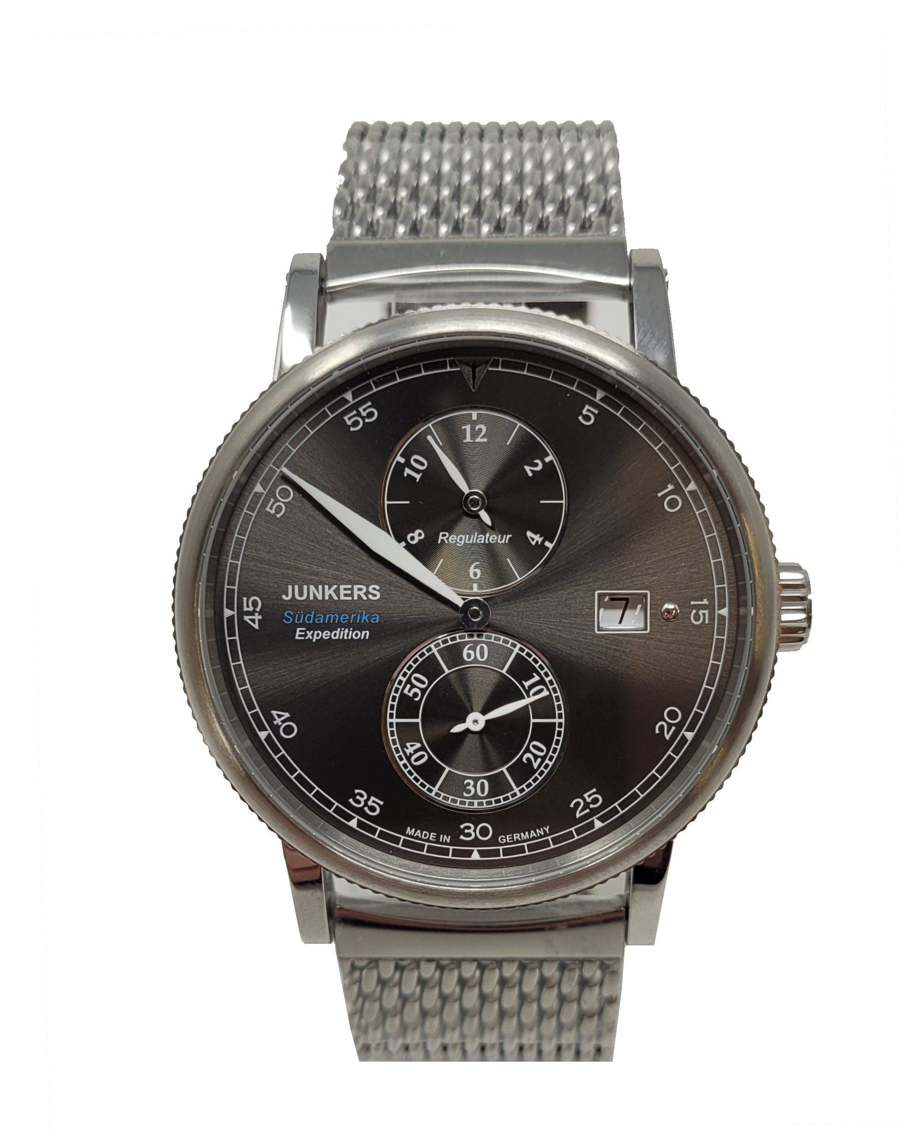 Automatikuhr Junkers Fliegeruhr Südamerika Metallband 6512-2 6512-2