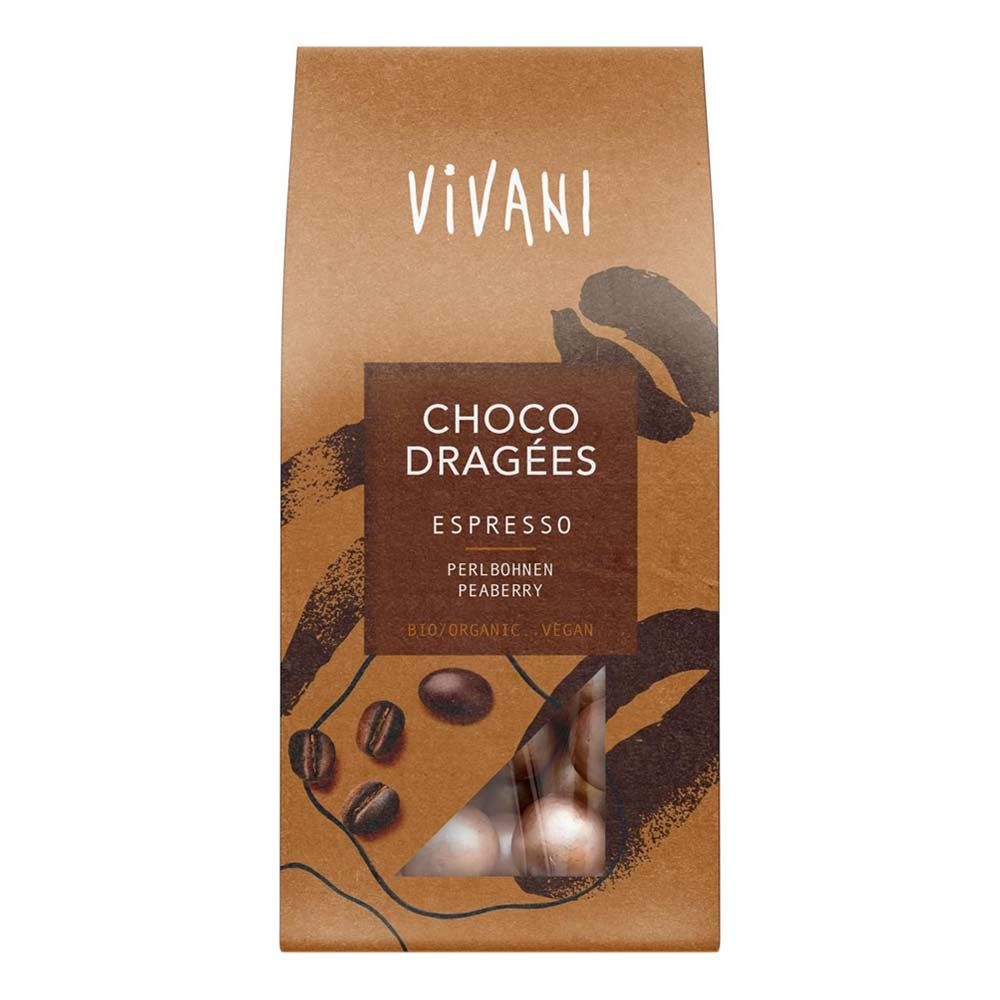 Vivani Süßigkeit Choco Dragées - Espresso 75g