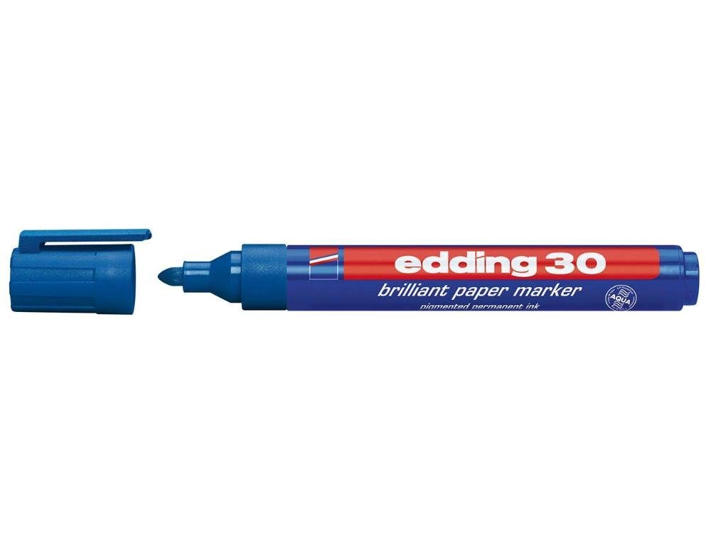 edding blau Pigment-Marker '30' Permanentmarker edding