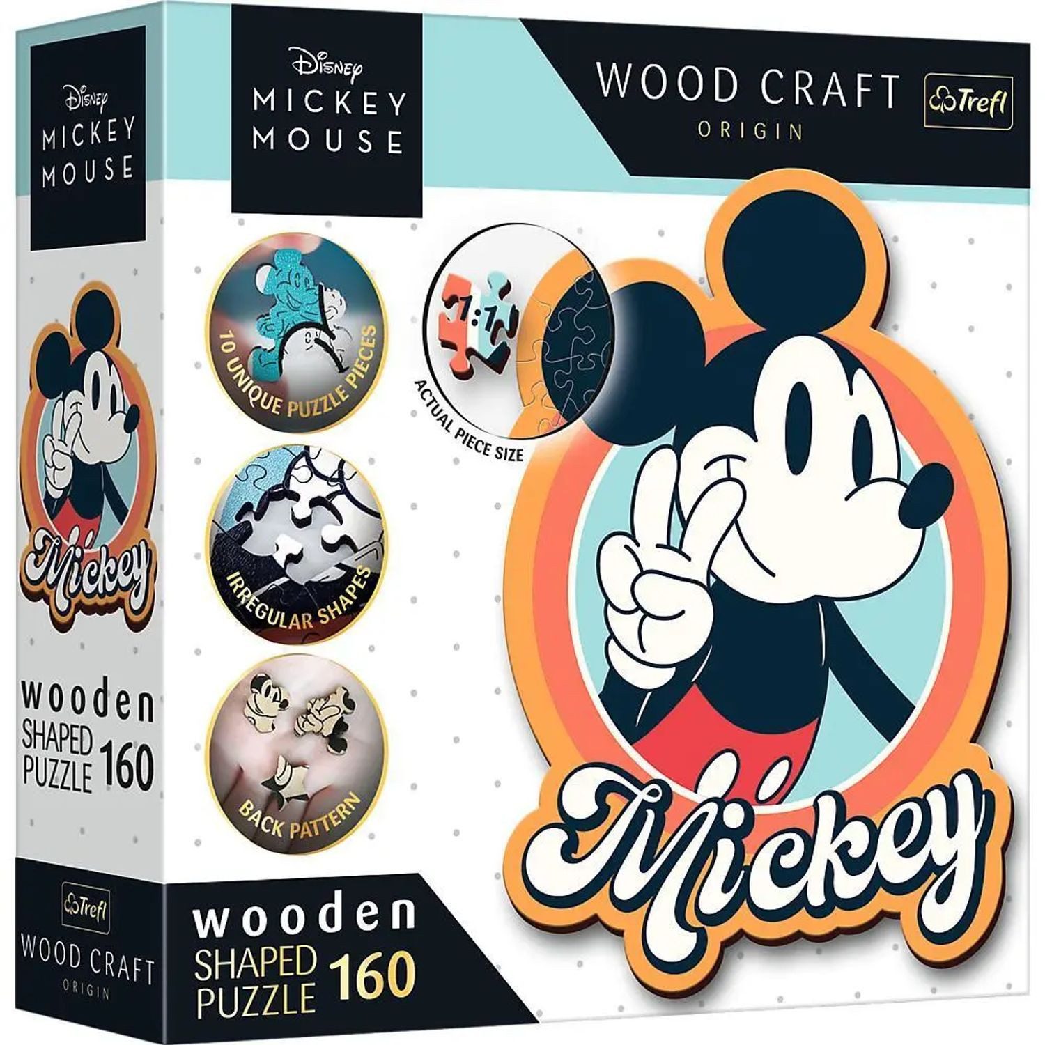 Trefl GmbH Puzzle Holz Puzzles - "160" - Disney Retro Mickey Mouse, Puzzleteile