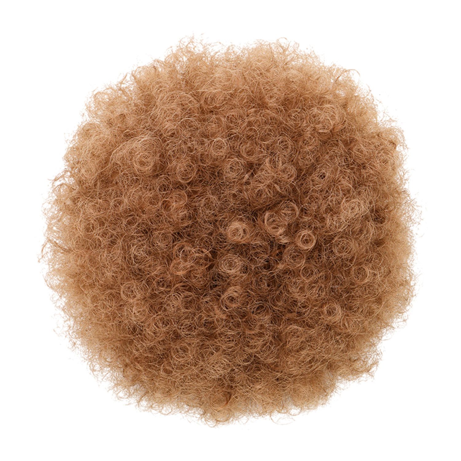 Refttenw Kunsthaarperücke Puff Hair Bun Kurzes Lockige Haar mit Kordelzug, Synthetische Chignon Haar Bun mit Clips