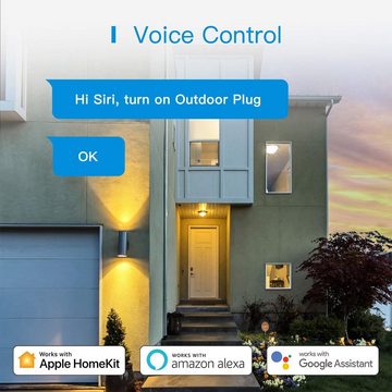 Meross Meross Smart Wi-Fi Plug - smarter Stecker mit App-Steuerung Smart-Home-Zubehör, passt in jede gewöhnliche EU-Steckdose