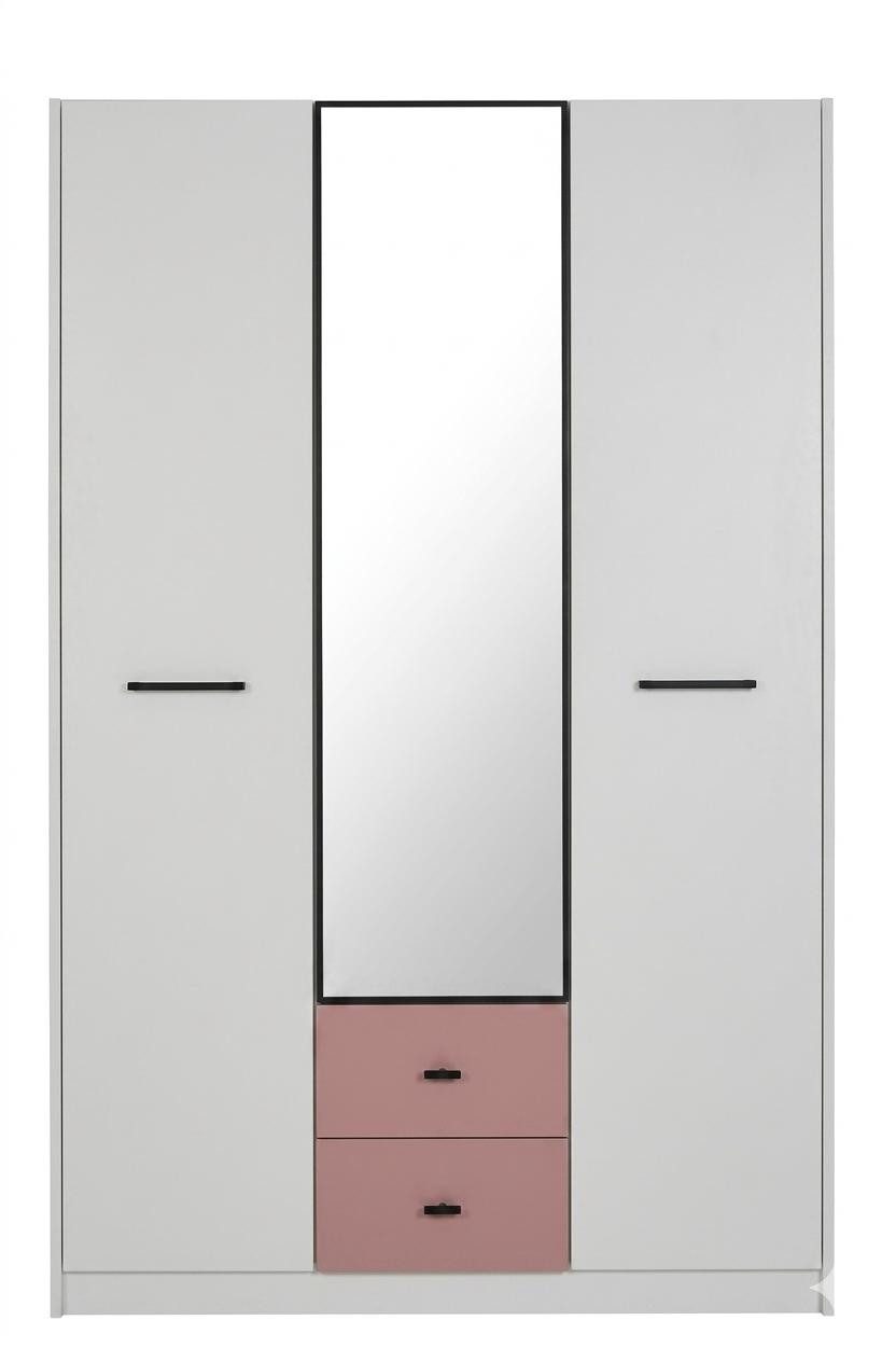 JVmoebel Kleiderschrank Weißer 3-türiger Kleiderschrank für modernes Jugendzimmer