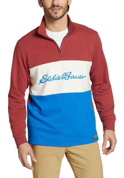 Eddie Bauer Sweatshirt Camp Fleece - 1/4 Reißverschluss mit Logo Aufdruck