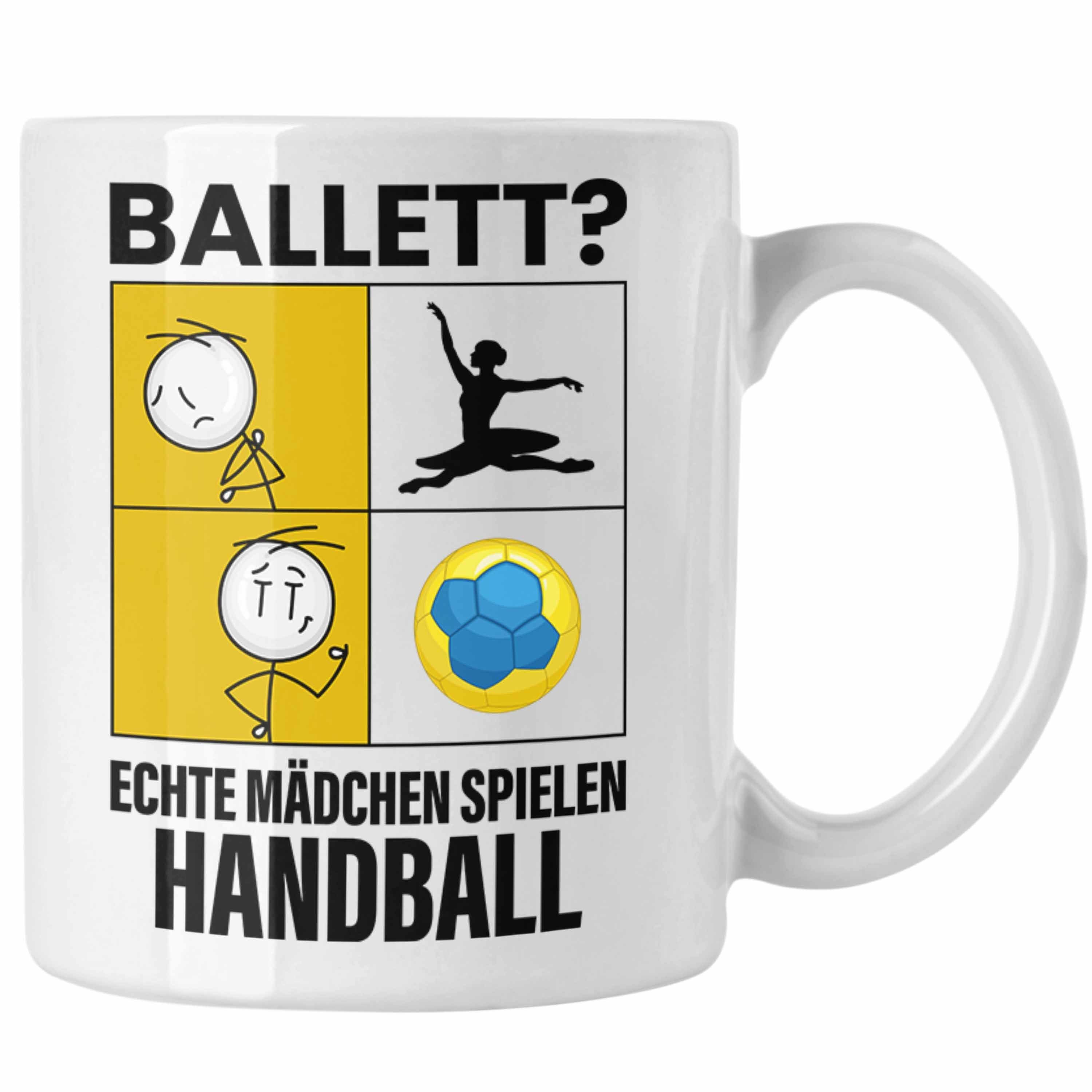 Mädchen Geschenk Weiss Sport Mädchen Handball Tasse Echte Tasse Han Spielen Frauen Trendation