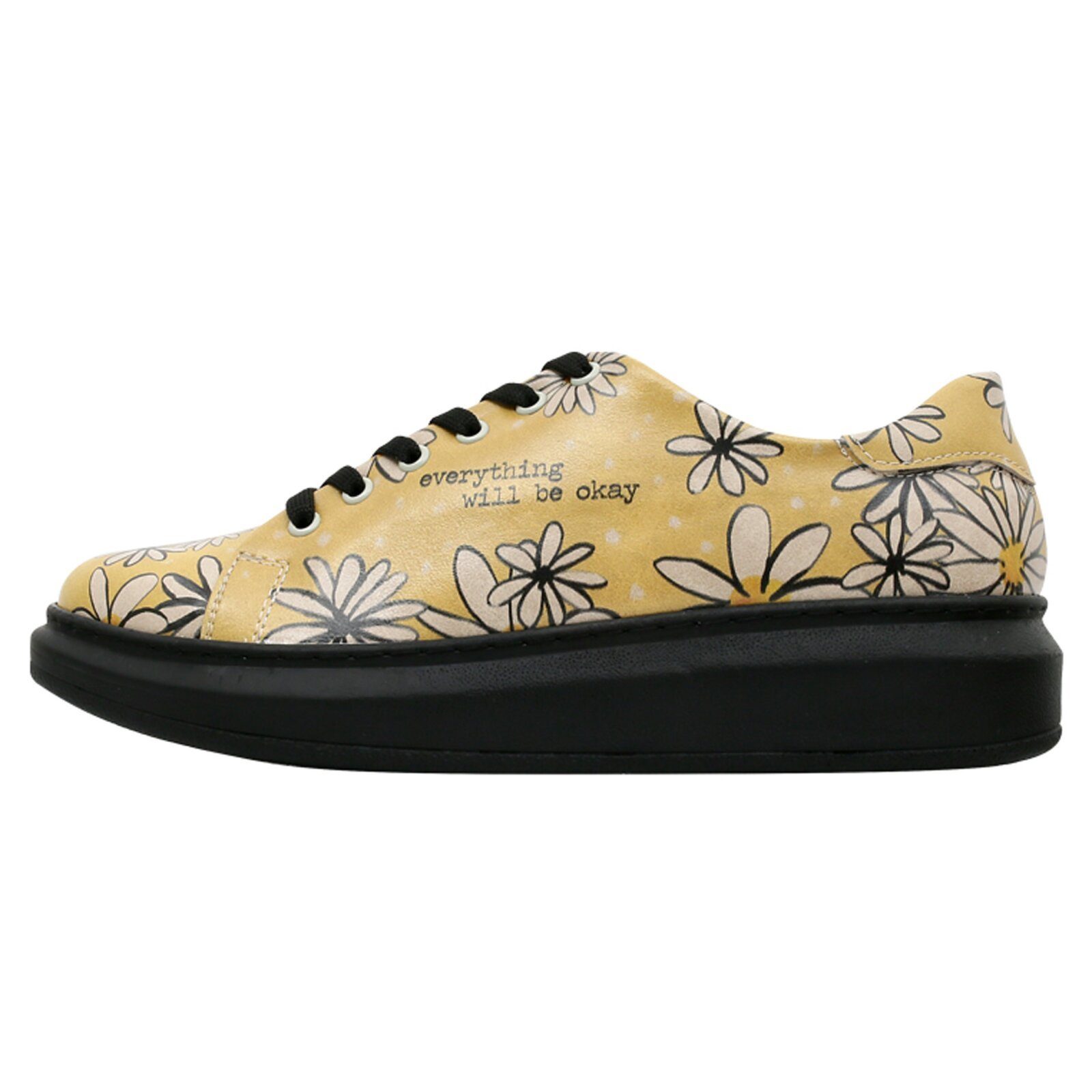 DOGO Myra Low-Top Sneaker Birds Chirping Damen Sneaker, Myra Low-Top Plateausneaker Handgefertigt