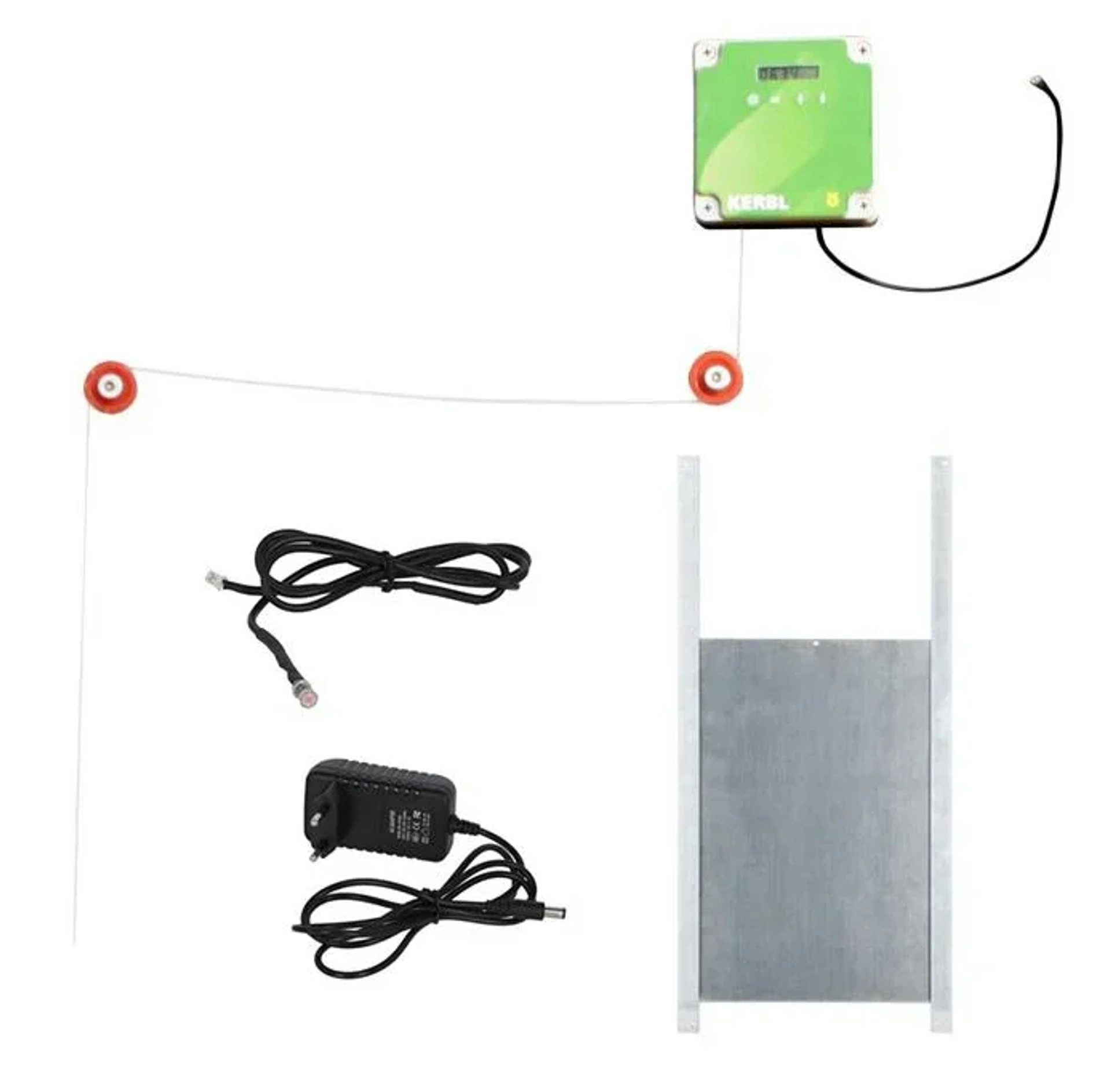 Kerbl Hühnerklappe Automatische Hühnertür, Komplett-Set inklusive Schiebetür 30 x 40cm