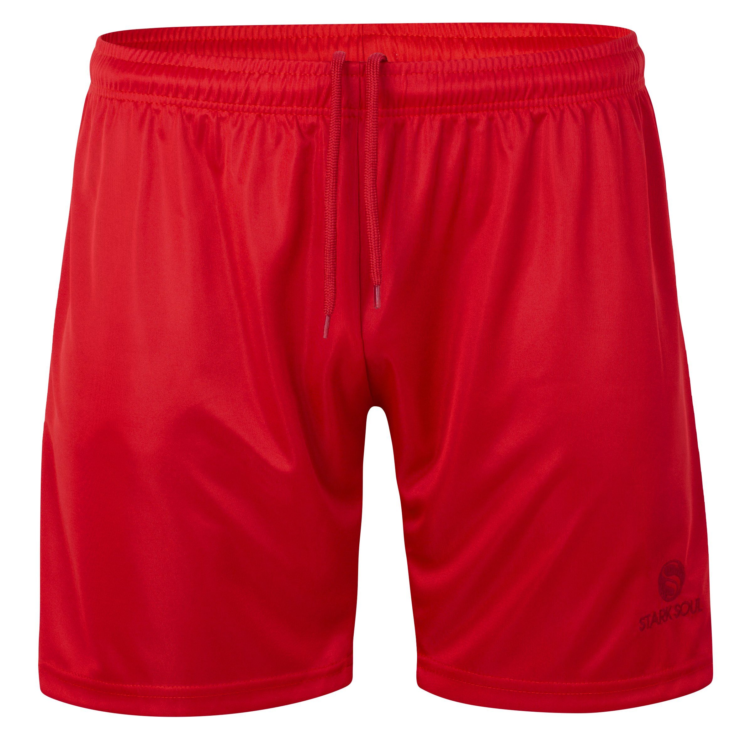 Stark Soul® Trainingsshorts Sport Short mit Rot Kordelzug "Active"