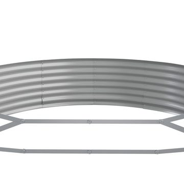 furnicato Hochbeet Pulverbeschichteter Stahl 450x140x36 cm Grün