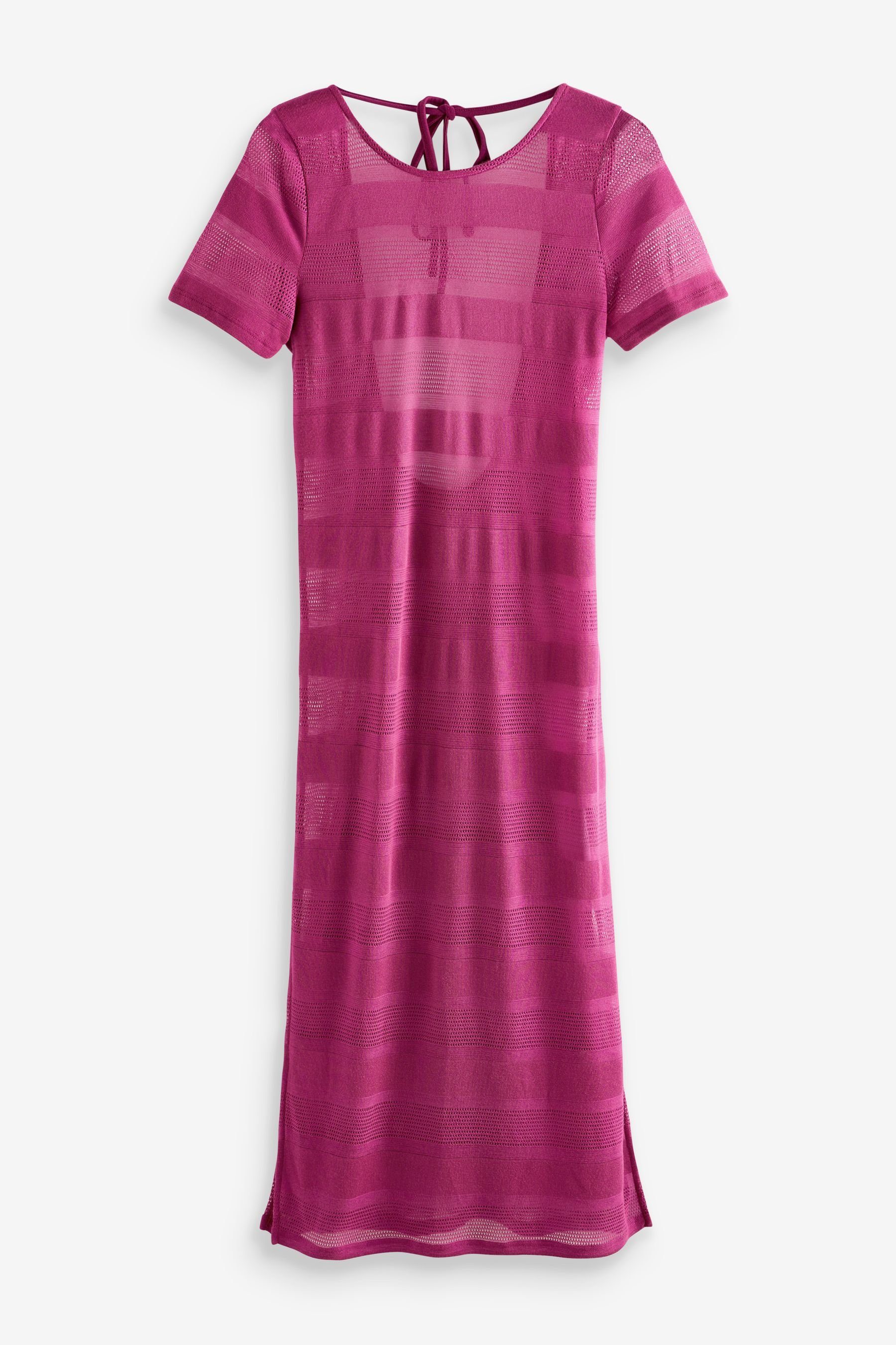 Next Strandshirt Überzieher mit Netzstoff Pink (1-tlg)