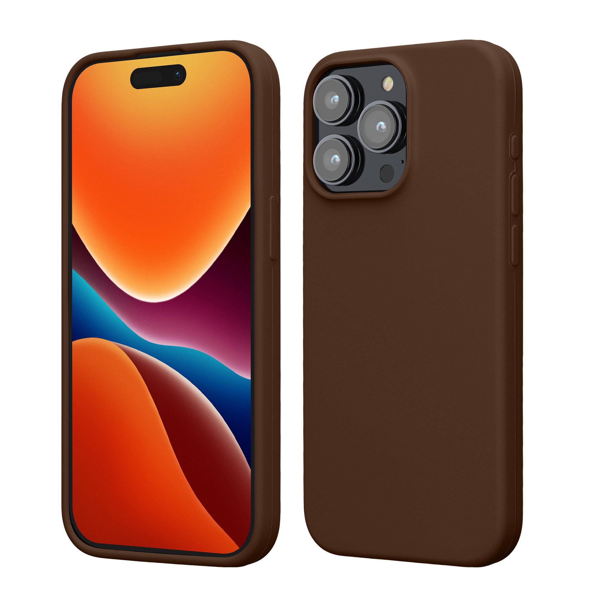 kwmobile Handyhülle Hülle für Apple iPhone 15 Pro Max, Hülle Silikon gummiert - Handyhülle - Handy Case Cover